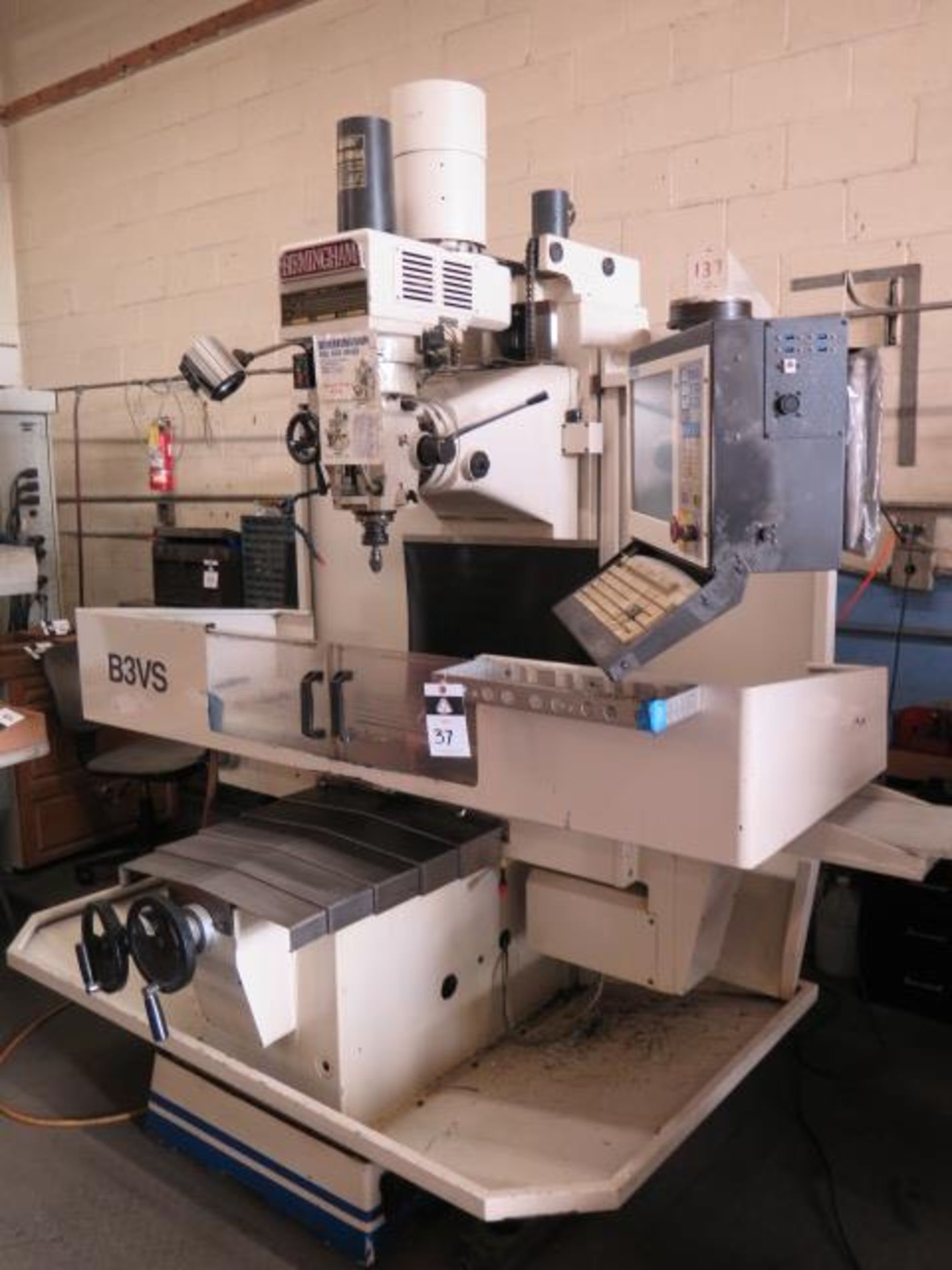 Birmingham BRV-B3VS 2-Axis CNC Mill s/n 011454 w/ Centroid Controls, 40-Taper Spindle, SOLD AS IS - Image 3 of 15