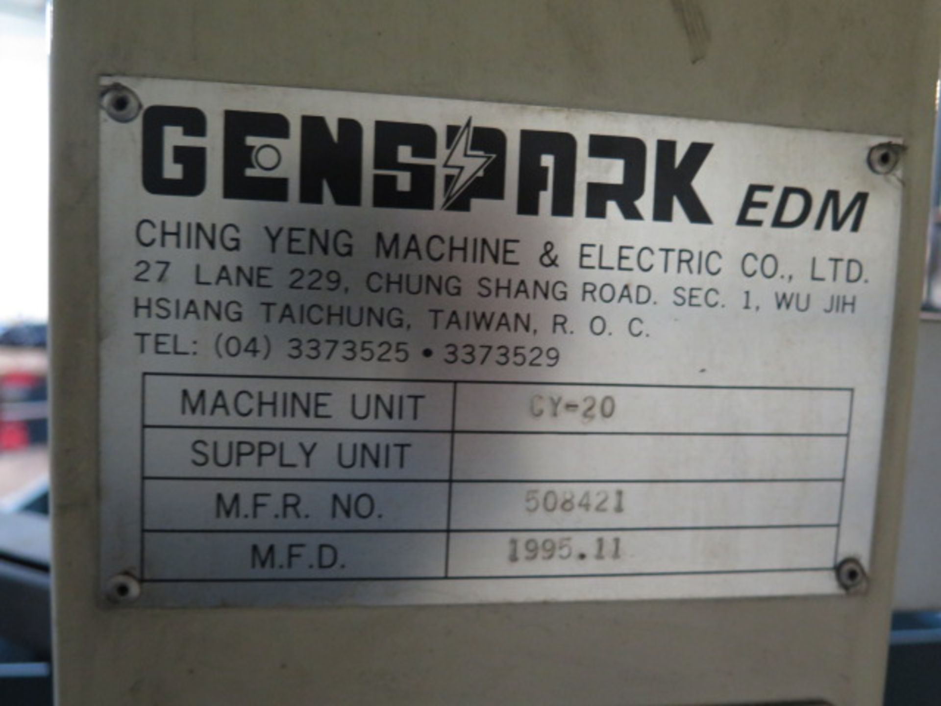 Genspark America CY20 Die-Sinker EDM w/ Genspark 50P Power Source, Sargon Standard DRO, SOLD AS IS - Image 14 of 14