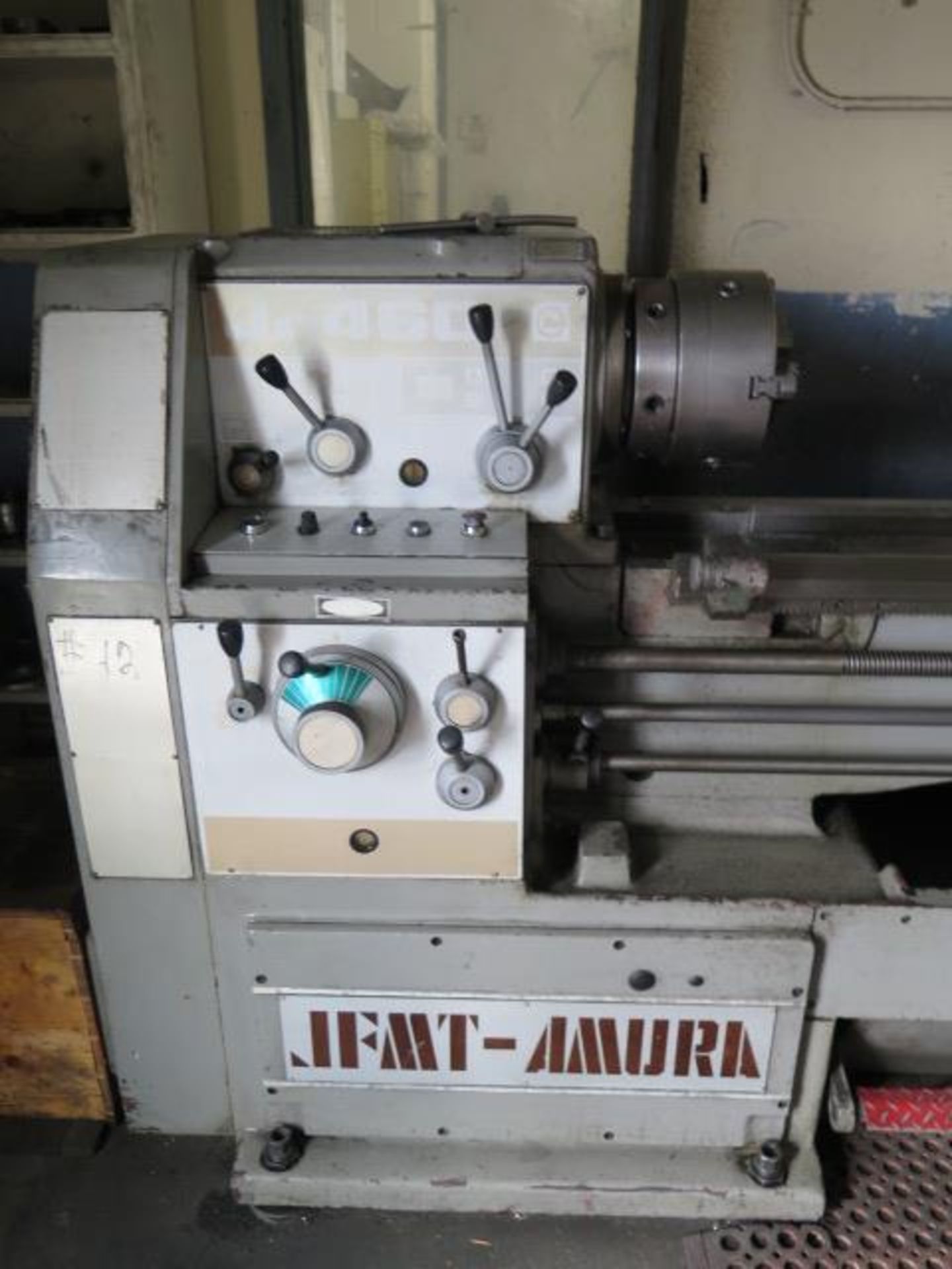 JFMT-Amura 18” x 60” geared Head Gap Bed Lathe s/n 768 w/ 30-1250 RPM, Inch/mm Threading, SOLD AS IS - Image 4 of 13