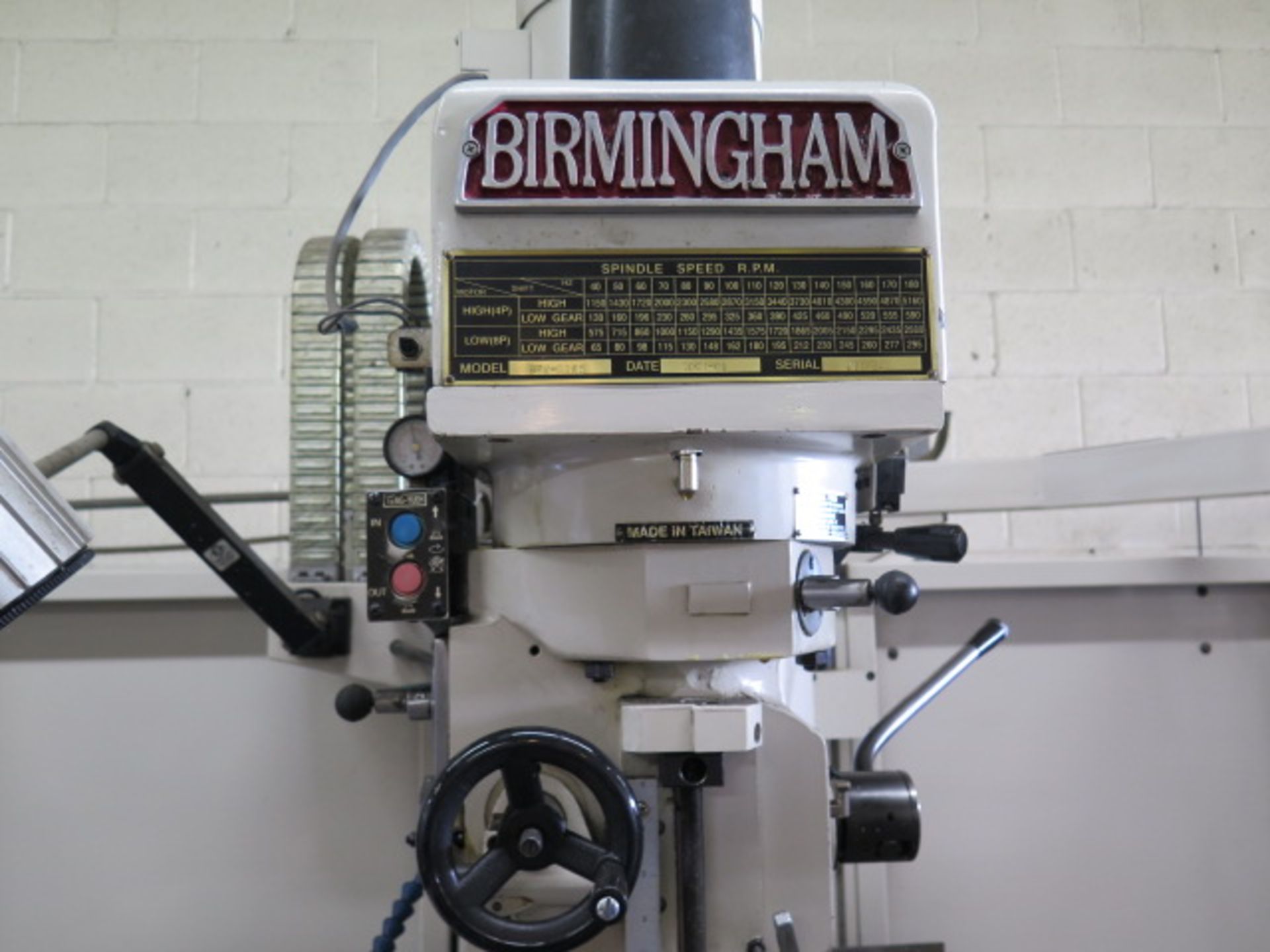 Birmingham BRV-B3VS 2-Axis CNC Mill s/n 011454 w/ Centroid Controls, 40-Taper Spindle, SOLD AS IS - Image 7 of 15