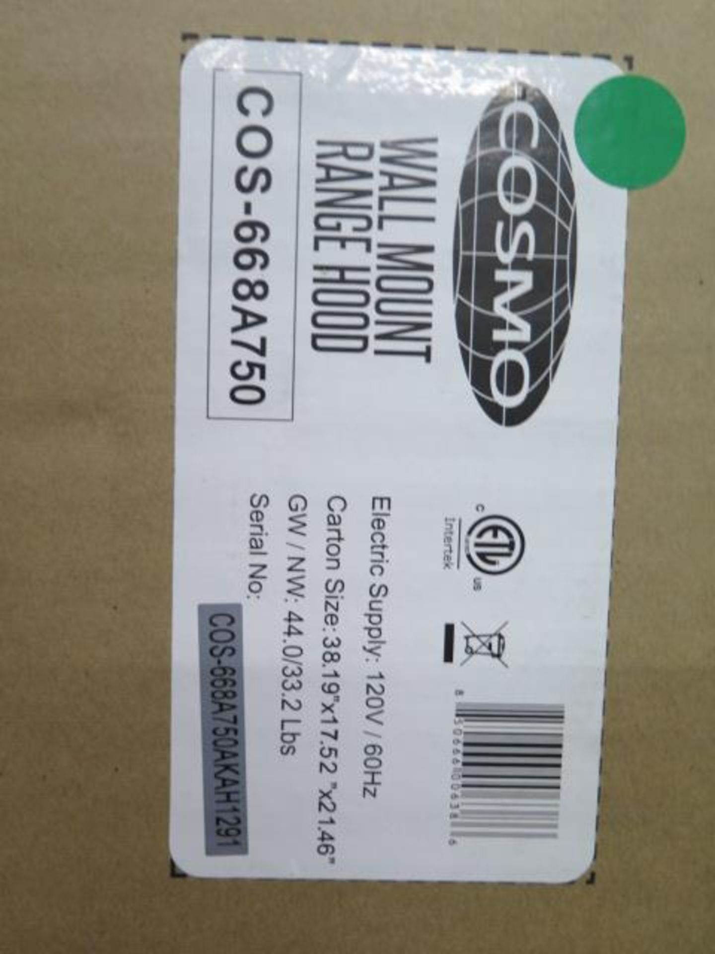 Cosmo Wall Mounted Range Hood (NEW IN BOX) (SOLD AS-IS - NO WARRANTY) - Image 3 of 4