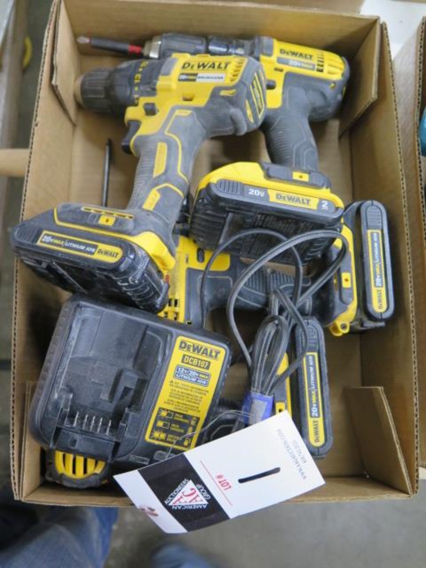 DeWalt 20Volt Cordless Drills (4) w/ Charger (SOLD AS-IS - NO WARRANTY)