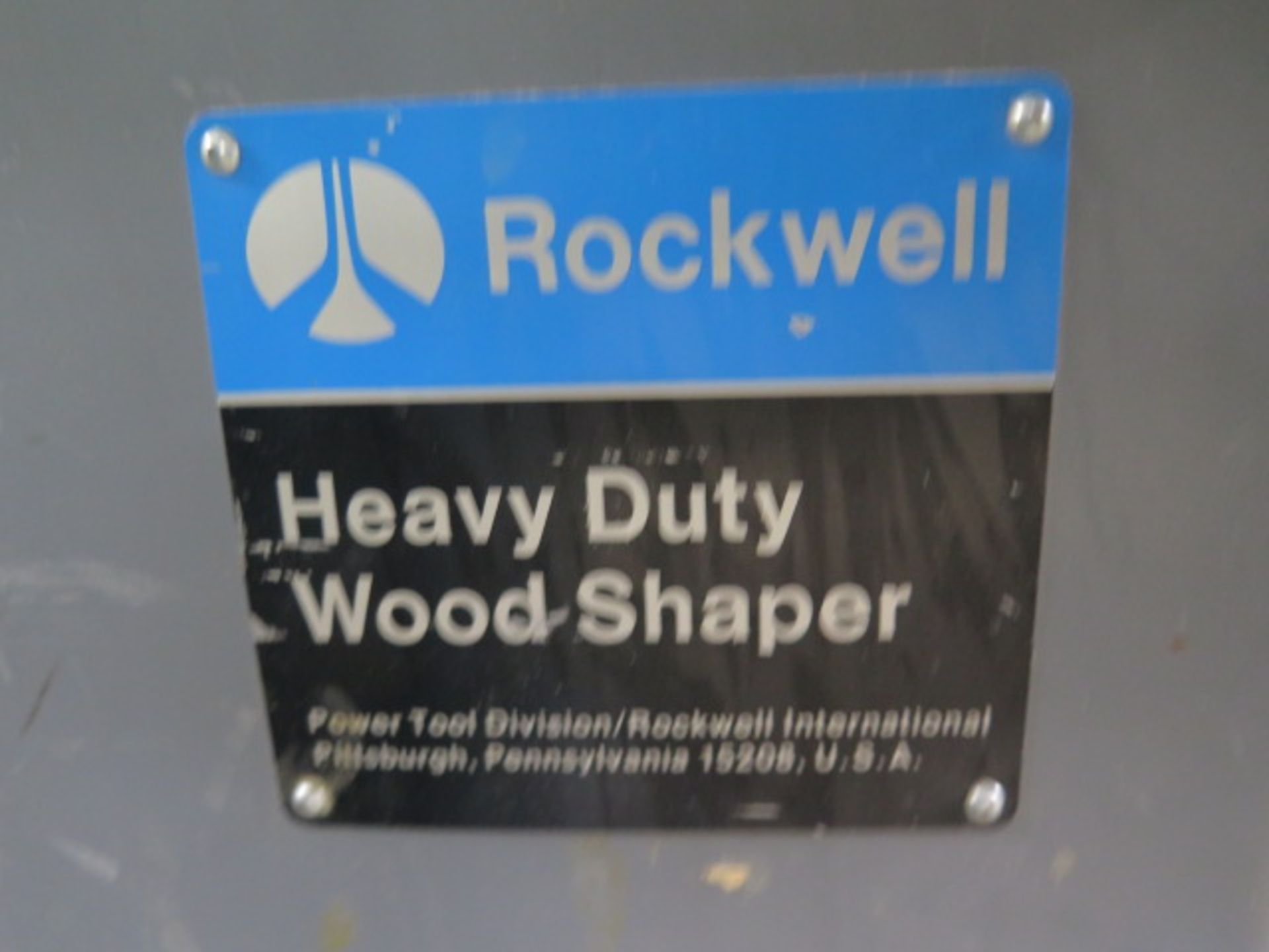 Rockwell mdl. 43-372 Heavy Duty Wood Shaper s/n 84L04332 w/ 7000-10,000 RPM (SOLD AS-IS - NO - Image 8 of 8
