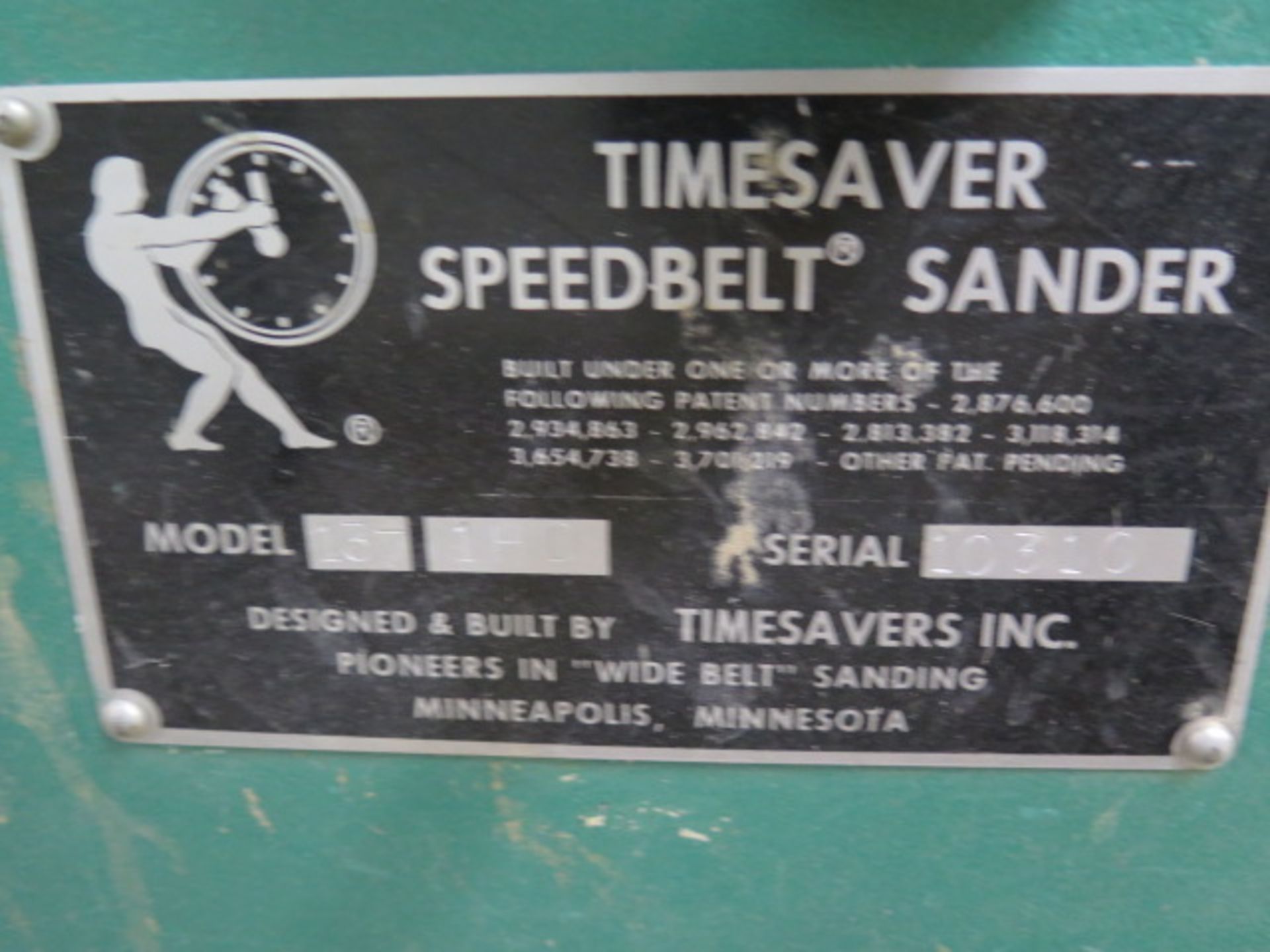 Timesavers 137-1HD 37” Speedbelt Sander s/n 10310 w/ 36” Belt Feed, 20Hp Motor (SOLD AS-IS - NO - Image 10 of 10