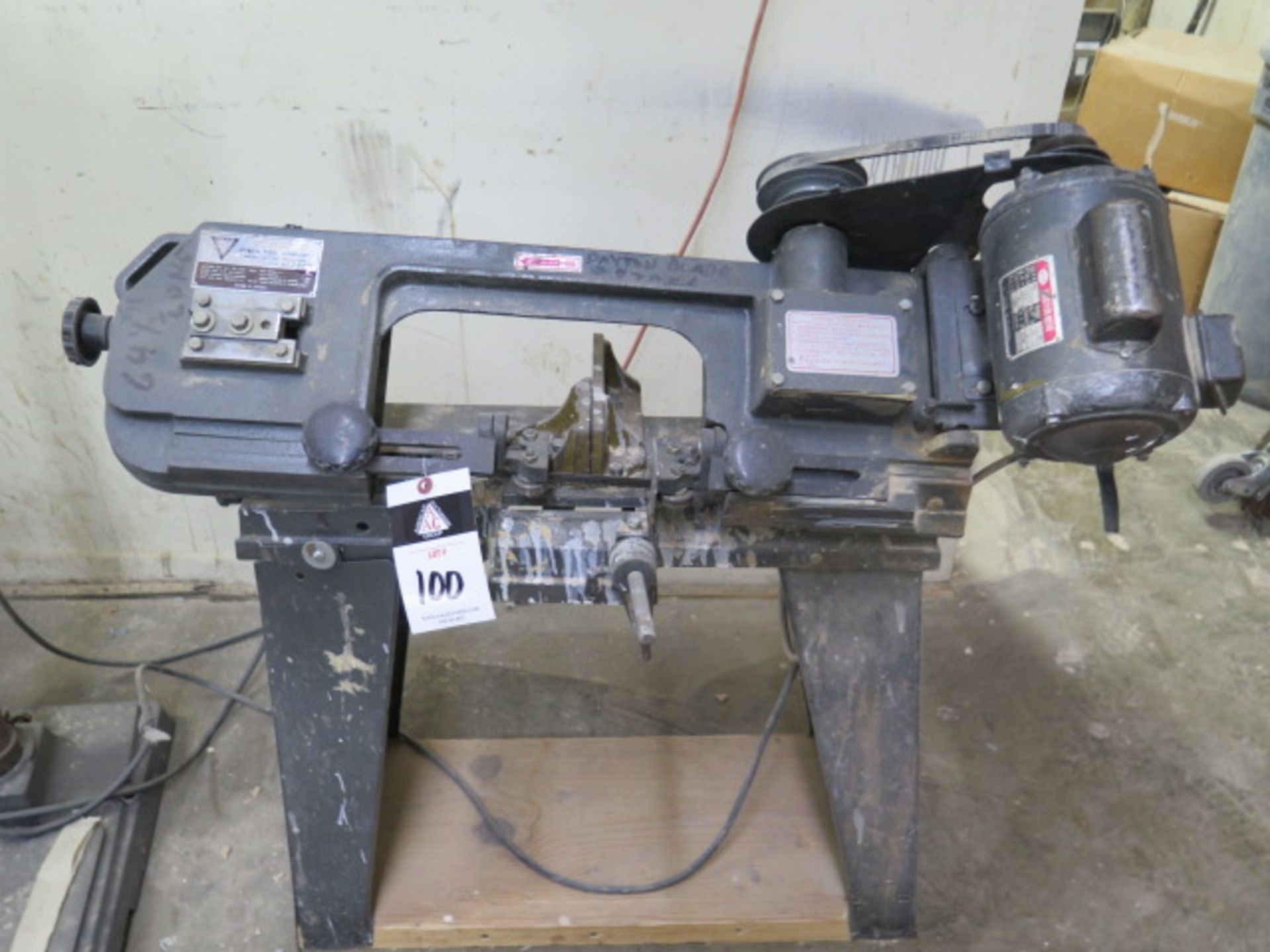 Chicago 4 ½” Horizontal Band Saw w/ 3-Speeds, Manual Clamping, Work Stop (SOLD AS-IS - NO WARRANTY)