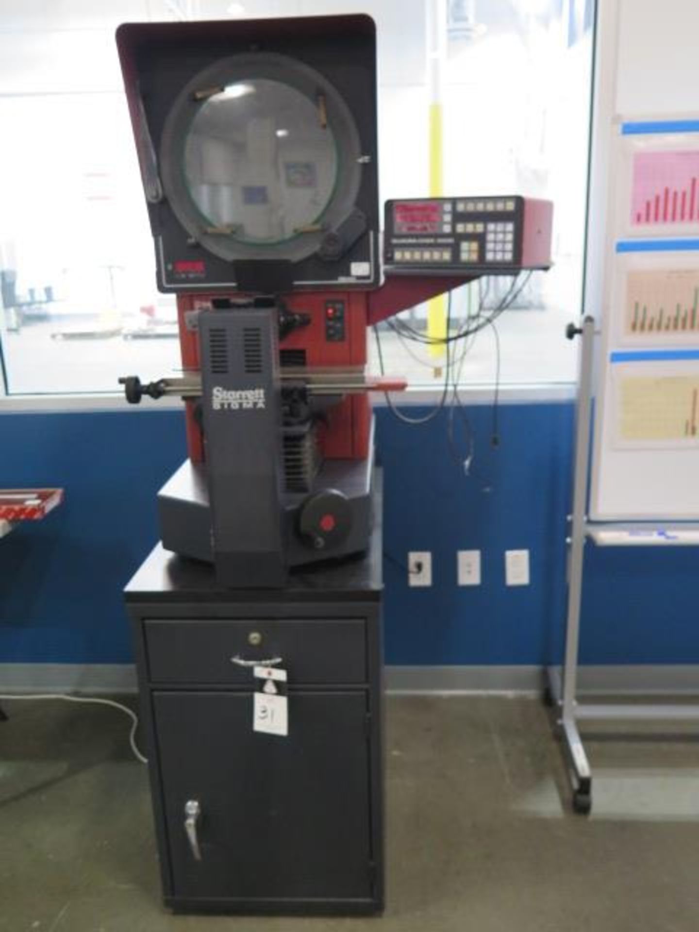 Starrett HB400 15” Optical Comparator s/n 5484 w/ Quadra-Chek 2000 Programmable DRO, SOLD AS IS