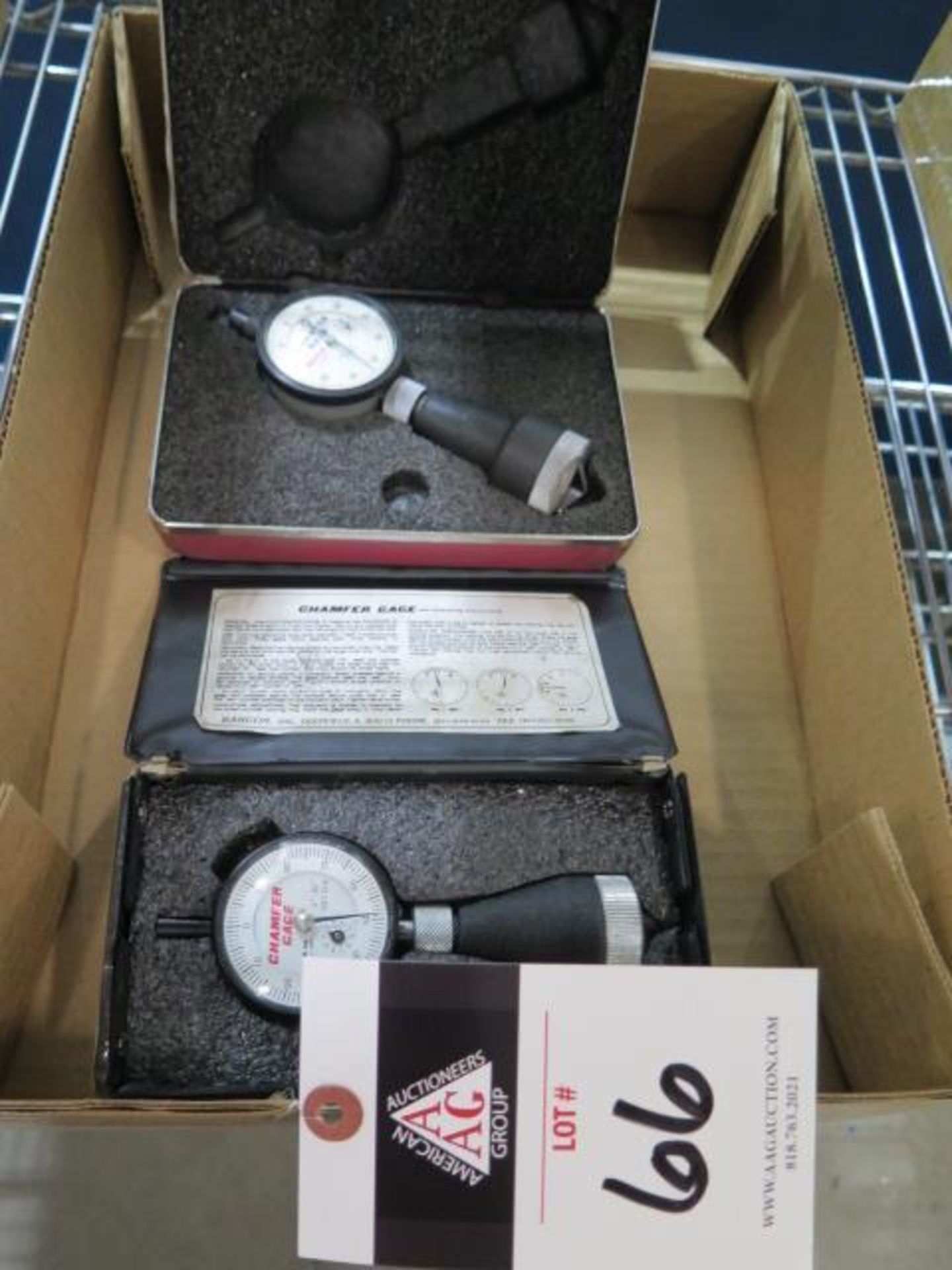 Starrett Dial Chamfer Gages (2) (SOLD AS-IS - NO WARRANTY)