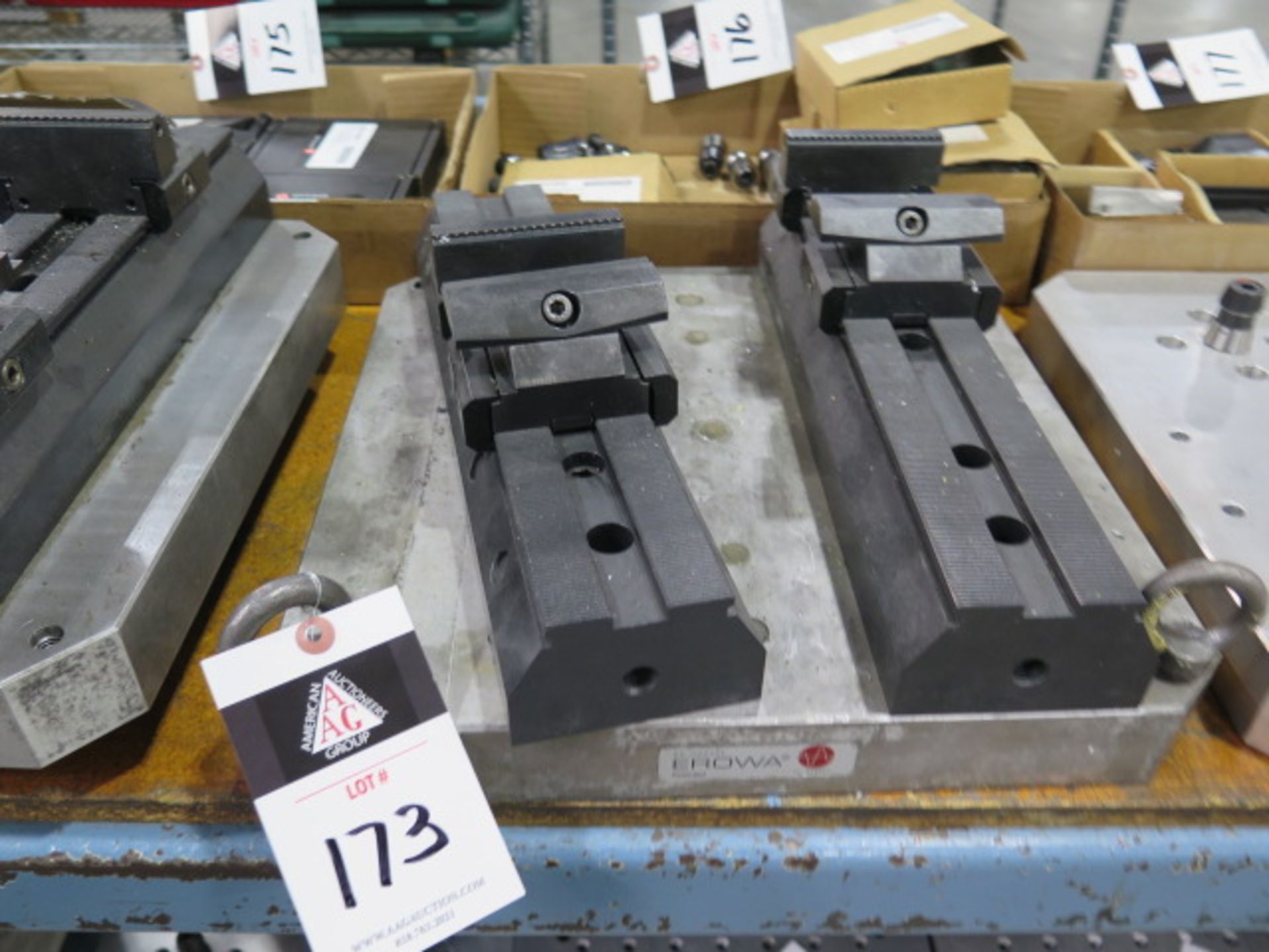 Erowa 4" Clamping Systems (2) w/ Erowa ER-099321 Pallet (SOLD AS-IS - NO WARRANTY)