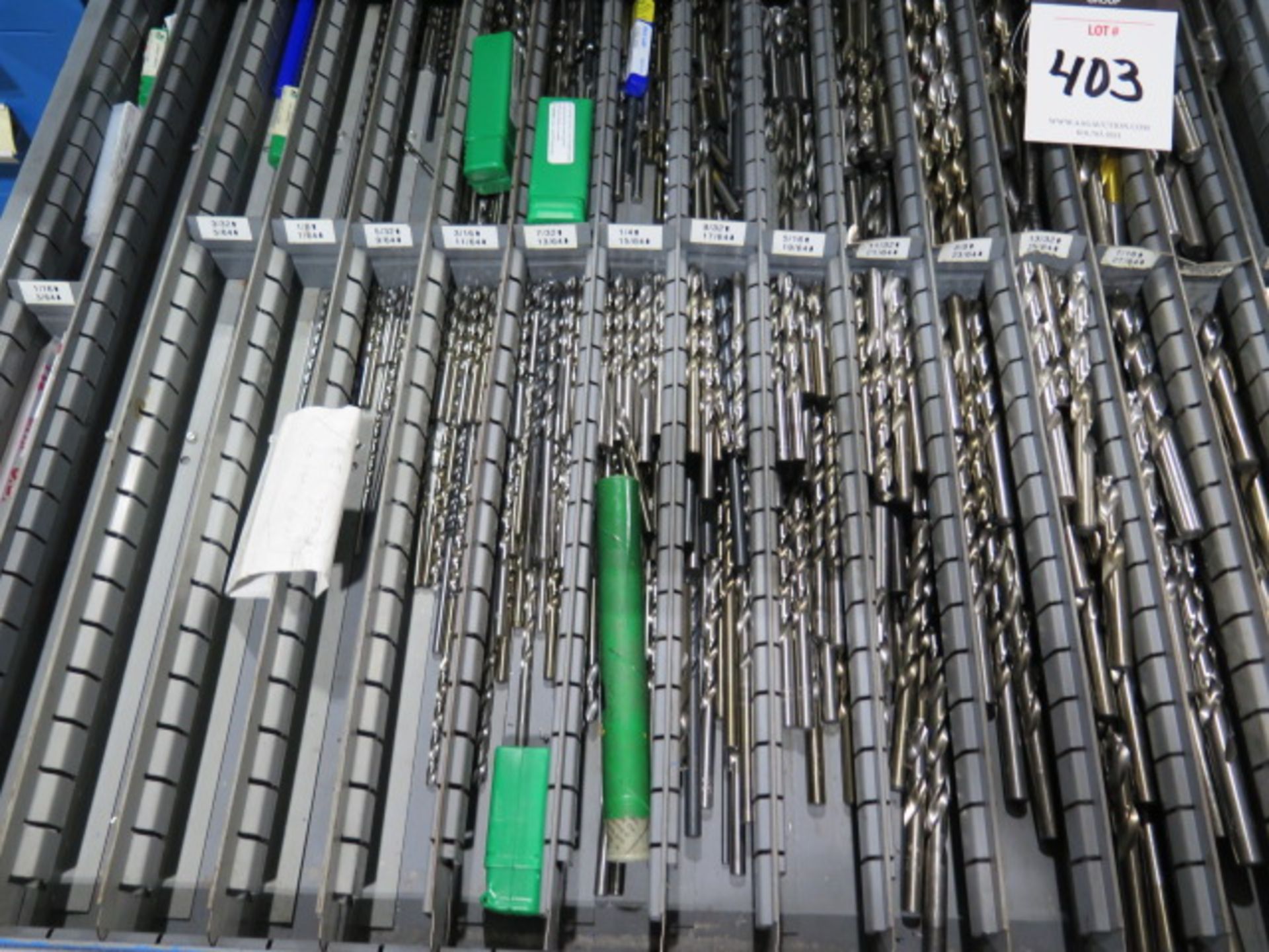 8-Drawer Tooling Cabinet w/ Large Quantity of Drills (SOLD AS-IS - NO WARRANTY) - Image 7 of 21