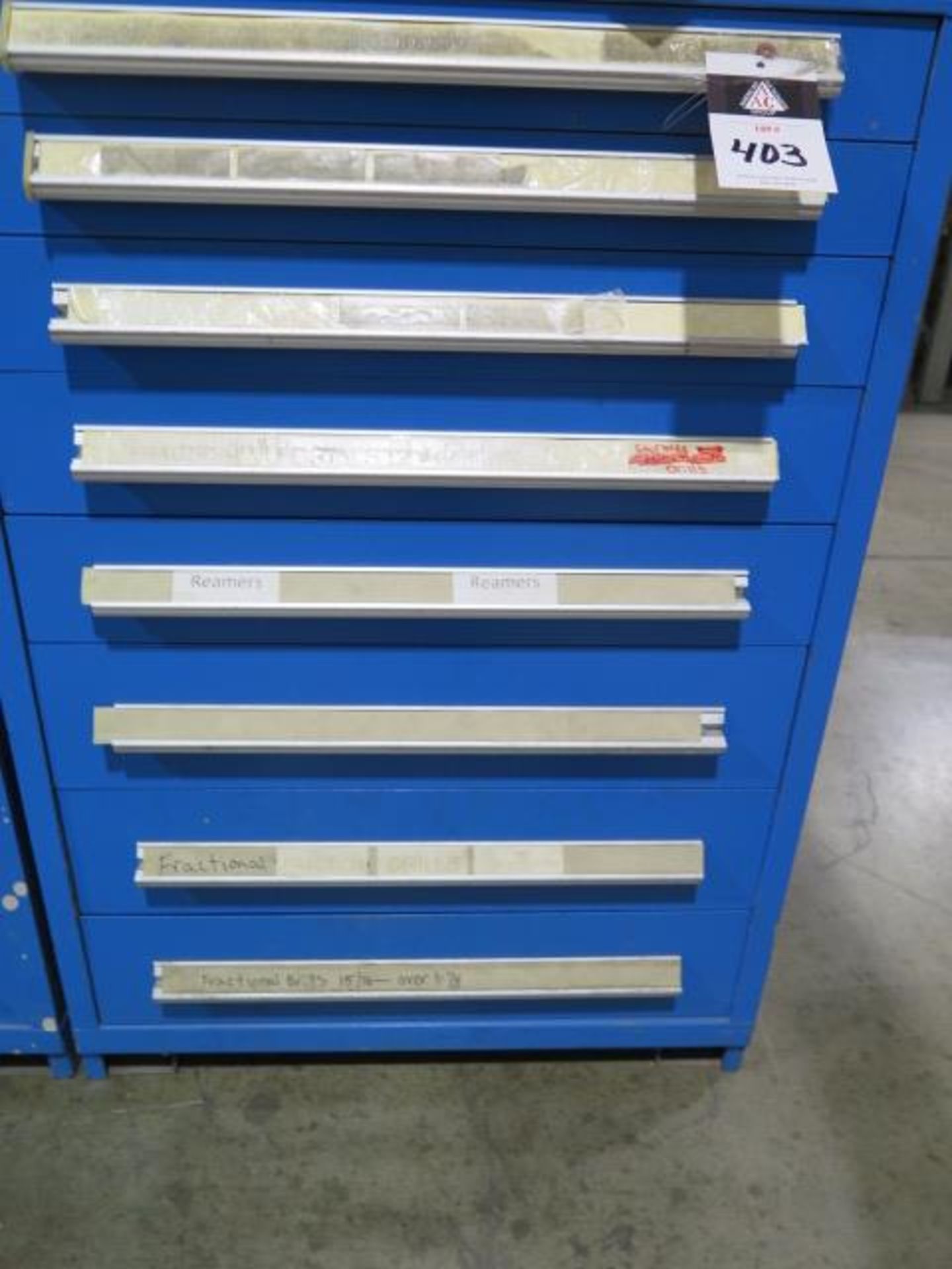 8-Drawer Tooling Cabinet w/ Large Quantity of Drills (SOLD AS-IS - NO WARRANTY)