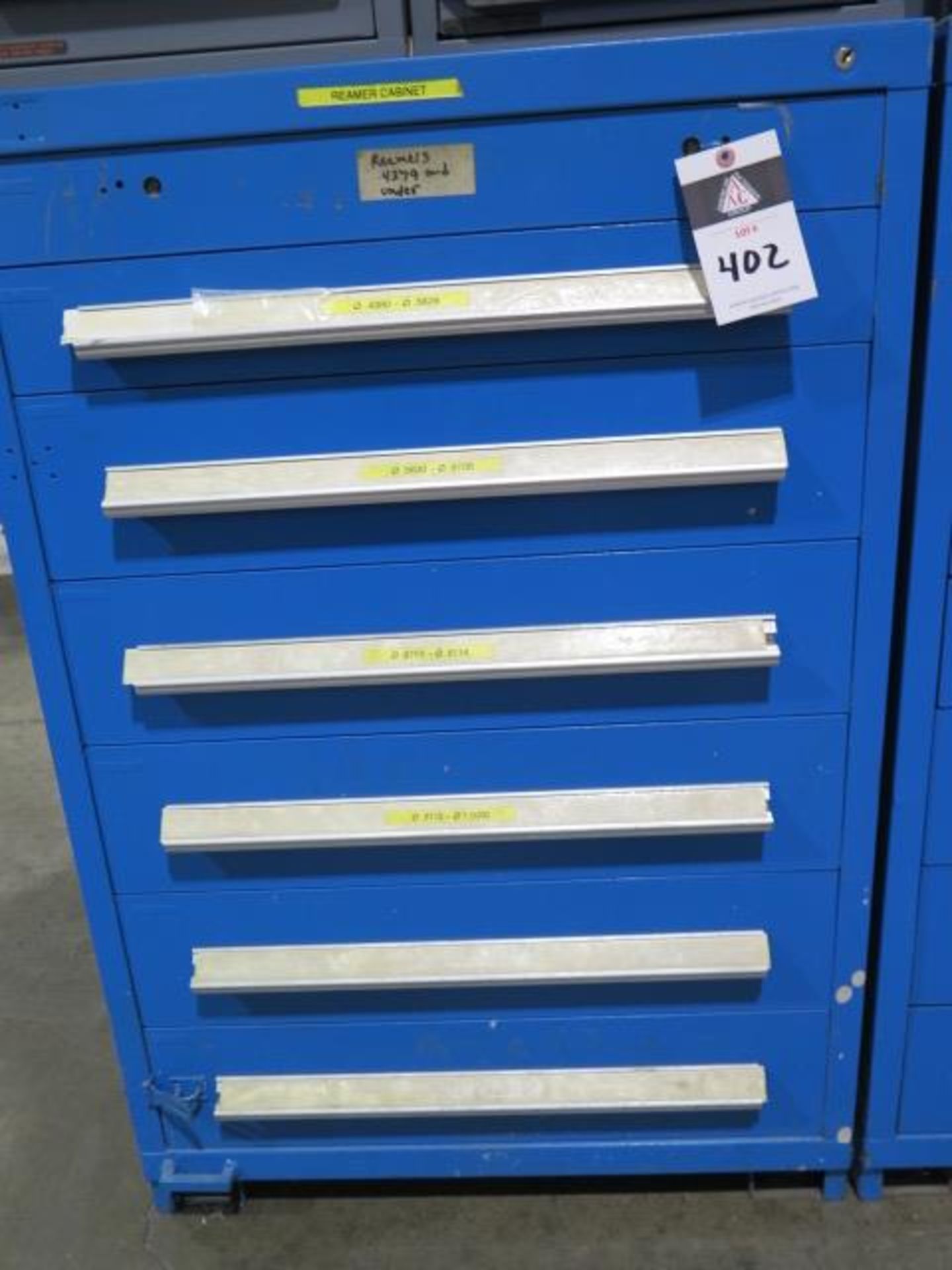 7-Drawer Tooling Cabinet w/ Large Quantity of Reamers (SOLD AS-IS - NO WARRANTY)