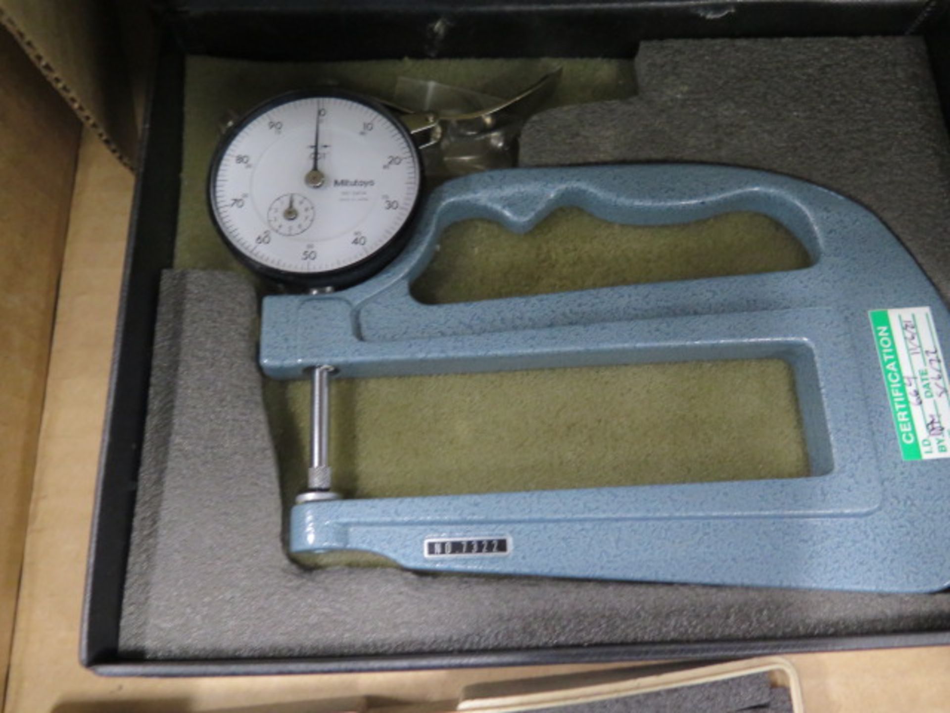 Mitutoyo 0-1" x 4.5" Dceep Throat Dial Snap Gage and Mitutoyo 0-1" Anvil Mic (SOLD AS-IS - NO - Image 3 of 4