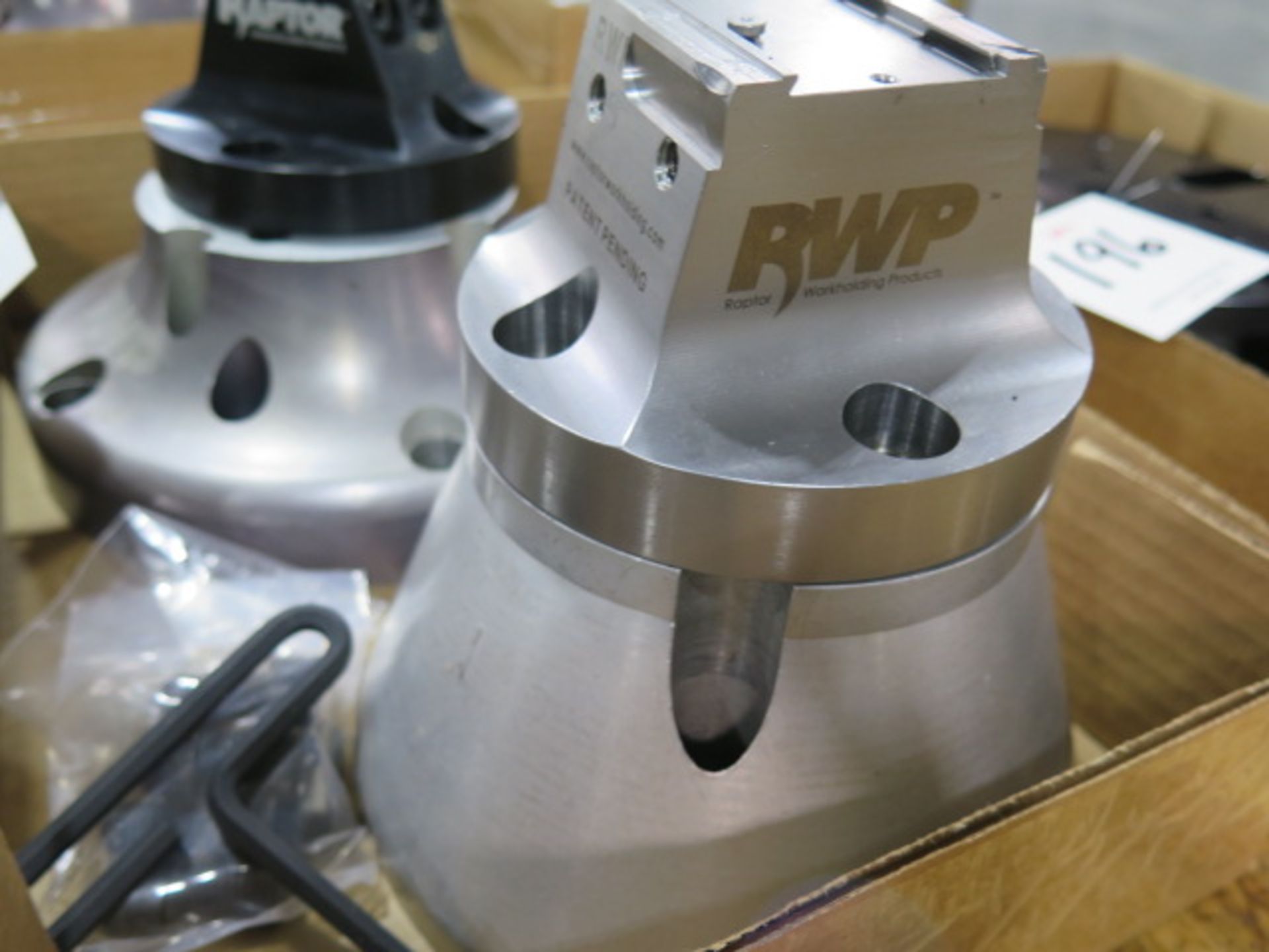 Raptor 2 3/8" Stainless Steel Dovetail Vise and RWP-002 2" Dovetail Vise w/ Base Fixture SOLD AS IS - Image 3 of 8