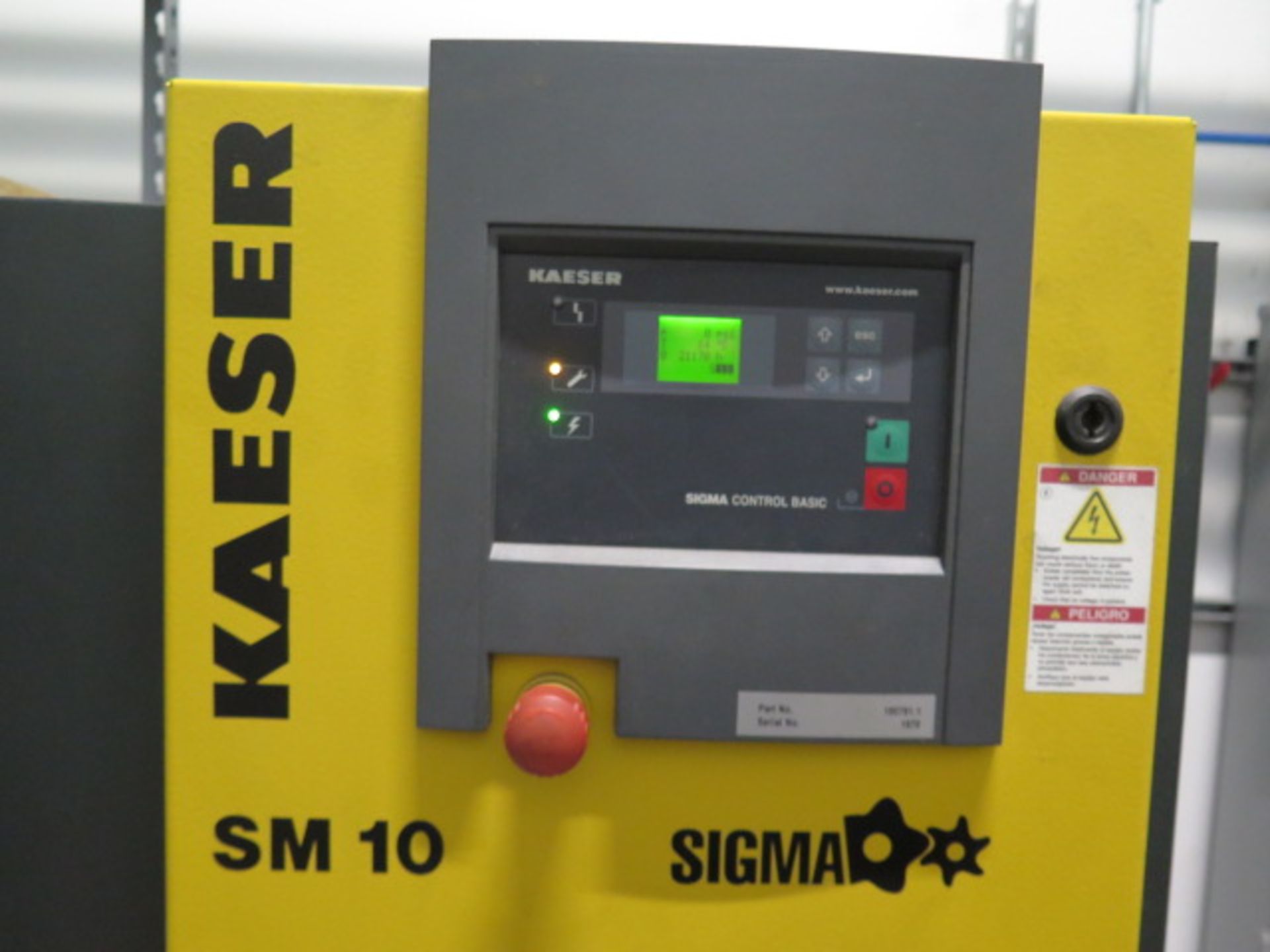 2015 Kaeser Aircenter SM10 10Hp Rotary Air Compressor s/n 1970 w/ Kaeser Sigma Controls, SOLD AS IS - Image 4 of 9