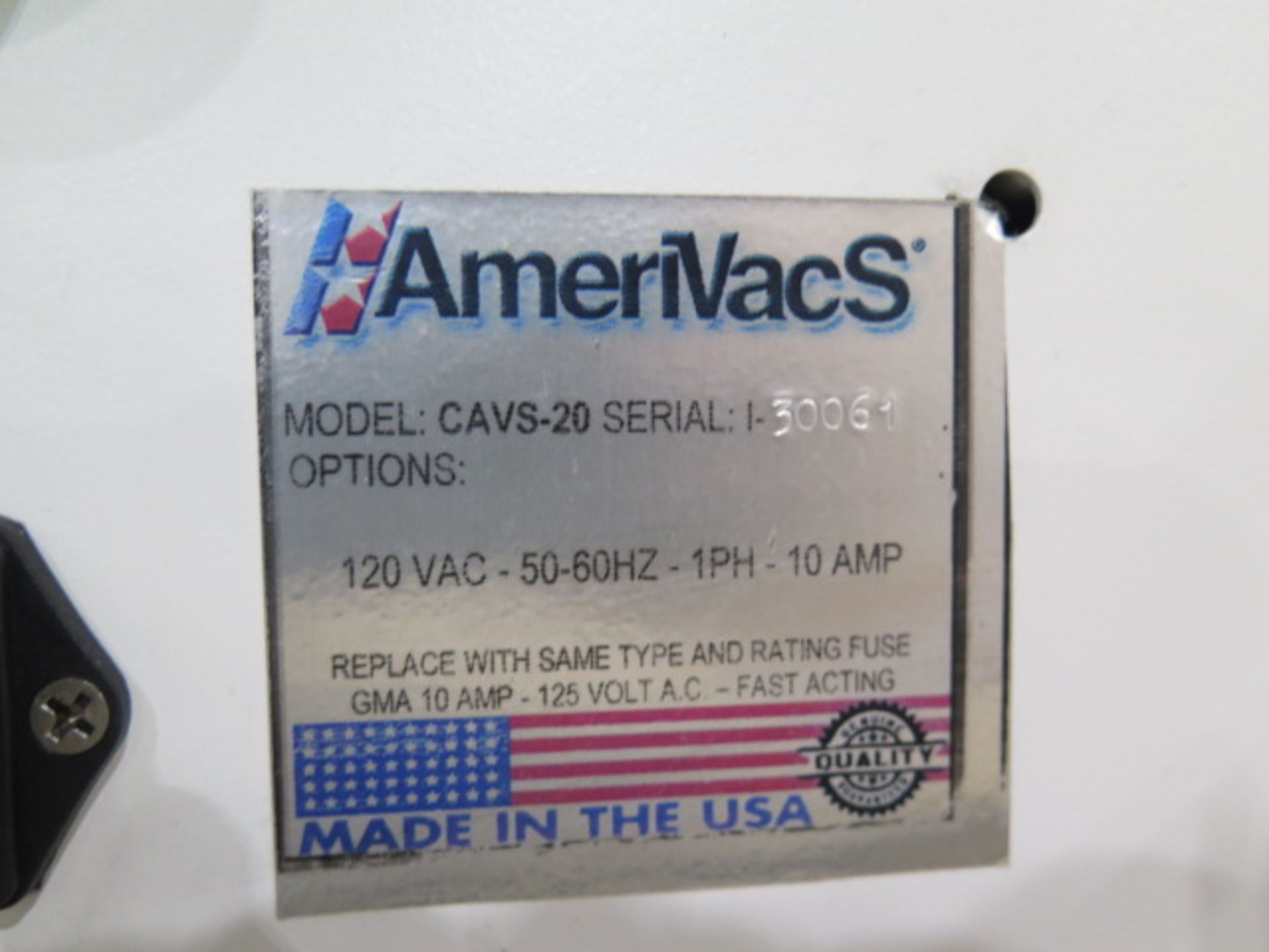 AmeriVacs CAVS-20 20” Vacuum Bag Sealer s/n I-30061 (SOLD AS-IS - NO WARRANTY) - Bild 9 aus 9