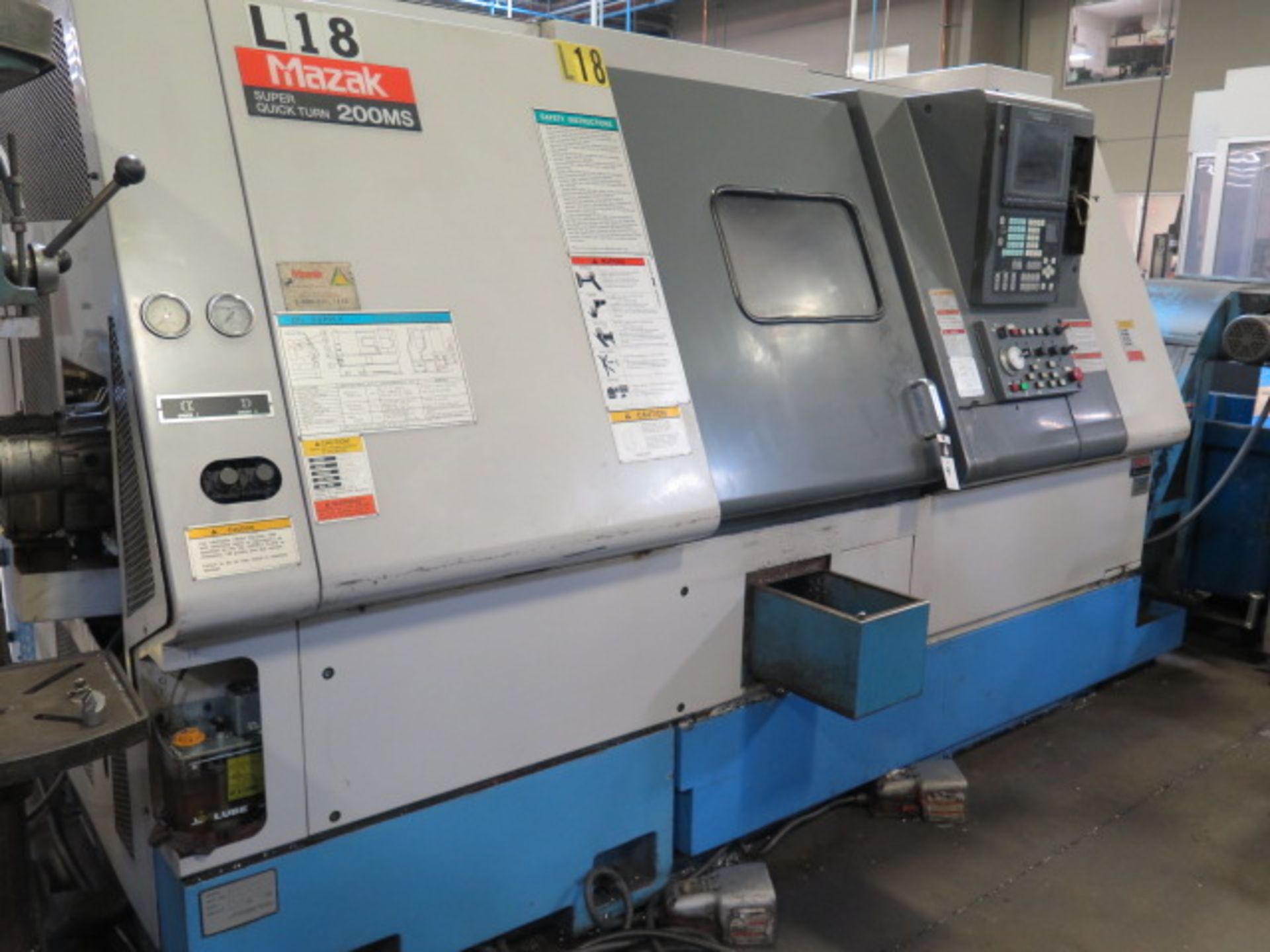 2002 Mazak Super QT 200MS Twin Spindle Live Turret CNC Lathe (TOOLING NOT INCLUDED), SOLD AS IS - Image 2 of 20