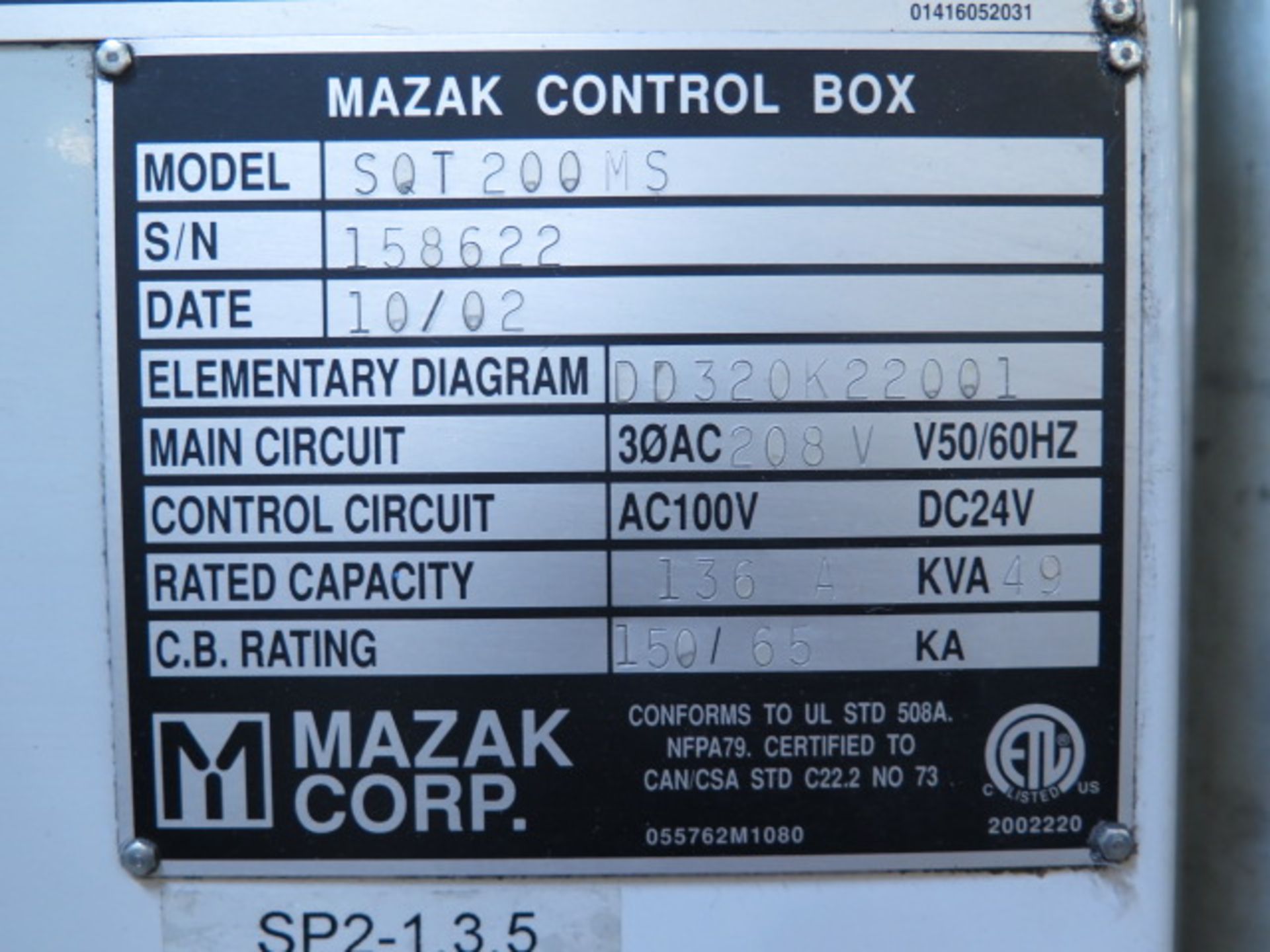 2002 Mazak Super QT 200MS Twin Spindle Live Turret CNC Lathe (TOOLING NOT INCLUDED), SOLD AS IS - Image 20 of 20