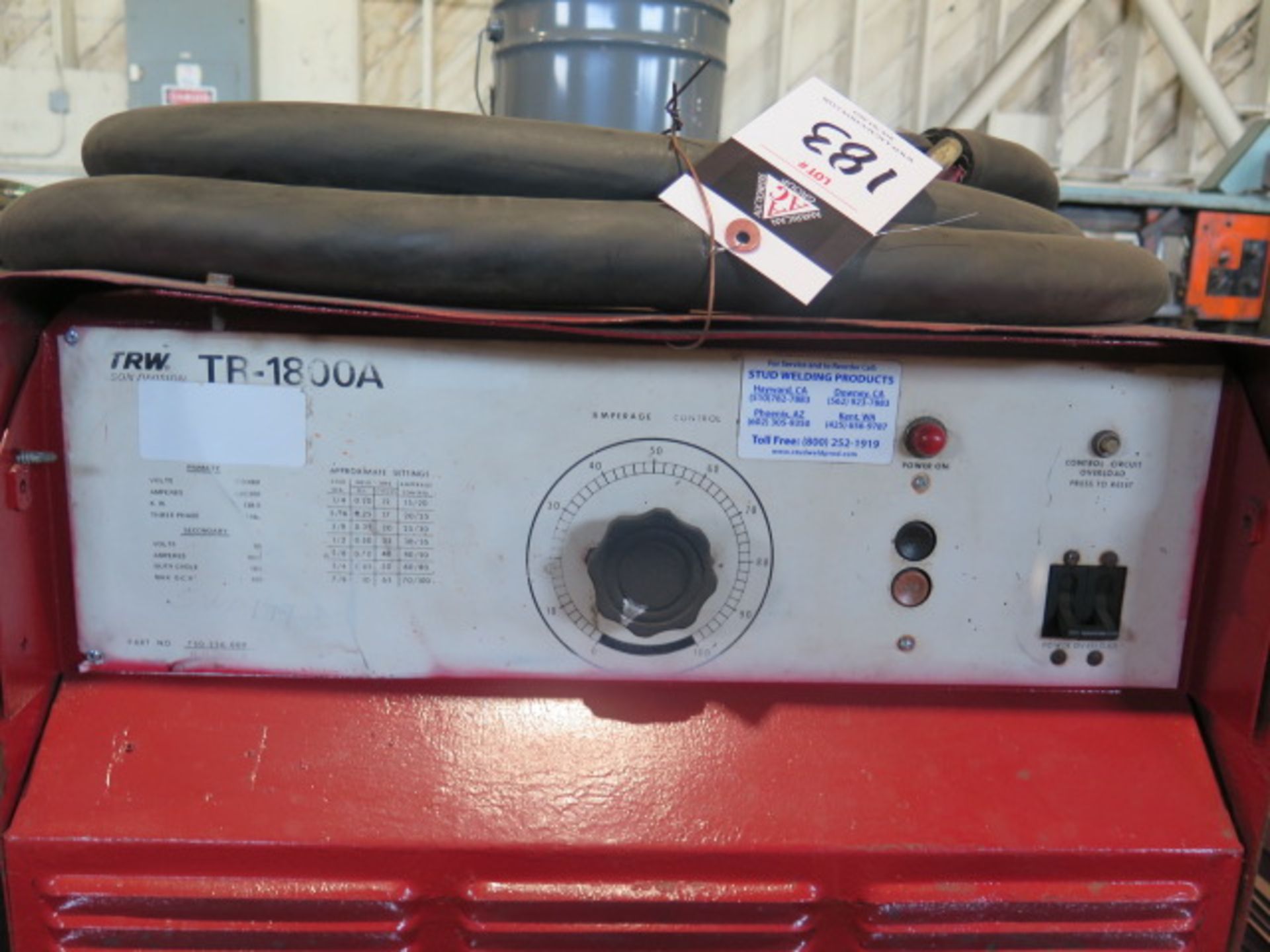 TRW TR-1800A Stud welder w/ Gun (NO CABLES) (SOLD AS-IS - NO WARRANTY) - Image 5 of 6