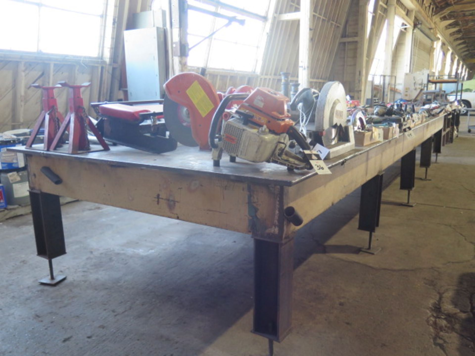 78” x 270” x 1” Steel Welding Table (SOLD AS-IS - NO WARRANTY) - Image 4 of 9