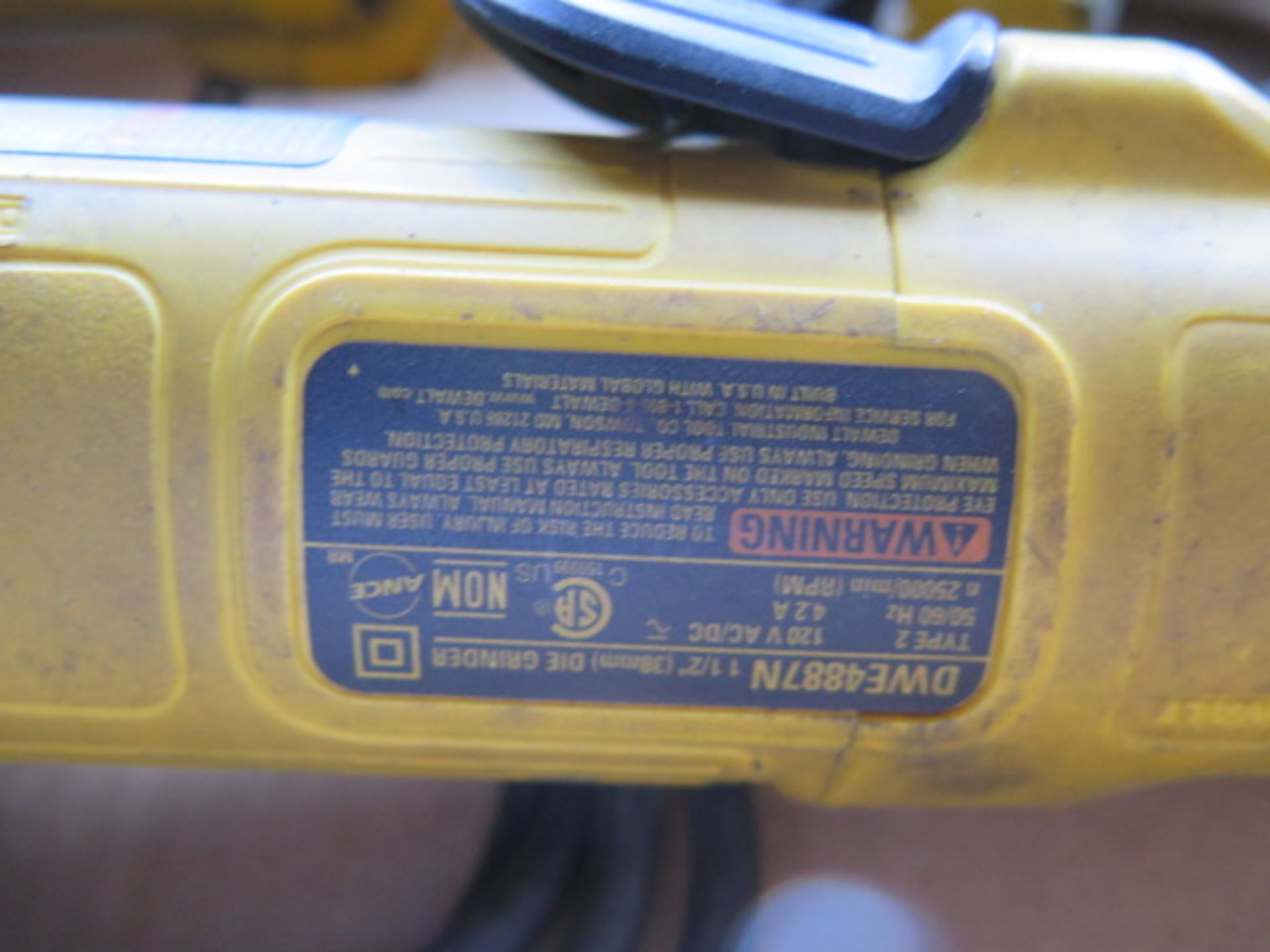 DeWalt Straight Shaft Grinders (2) (SOLD AS-IS - NO WARRANTY) - Image 5 of 5