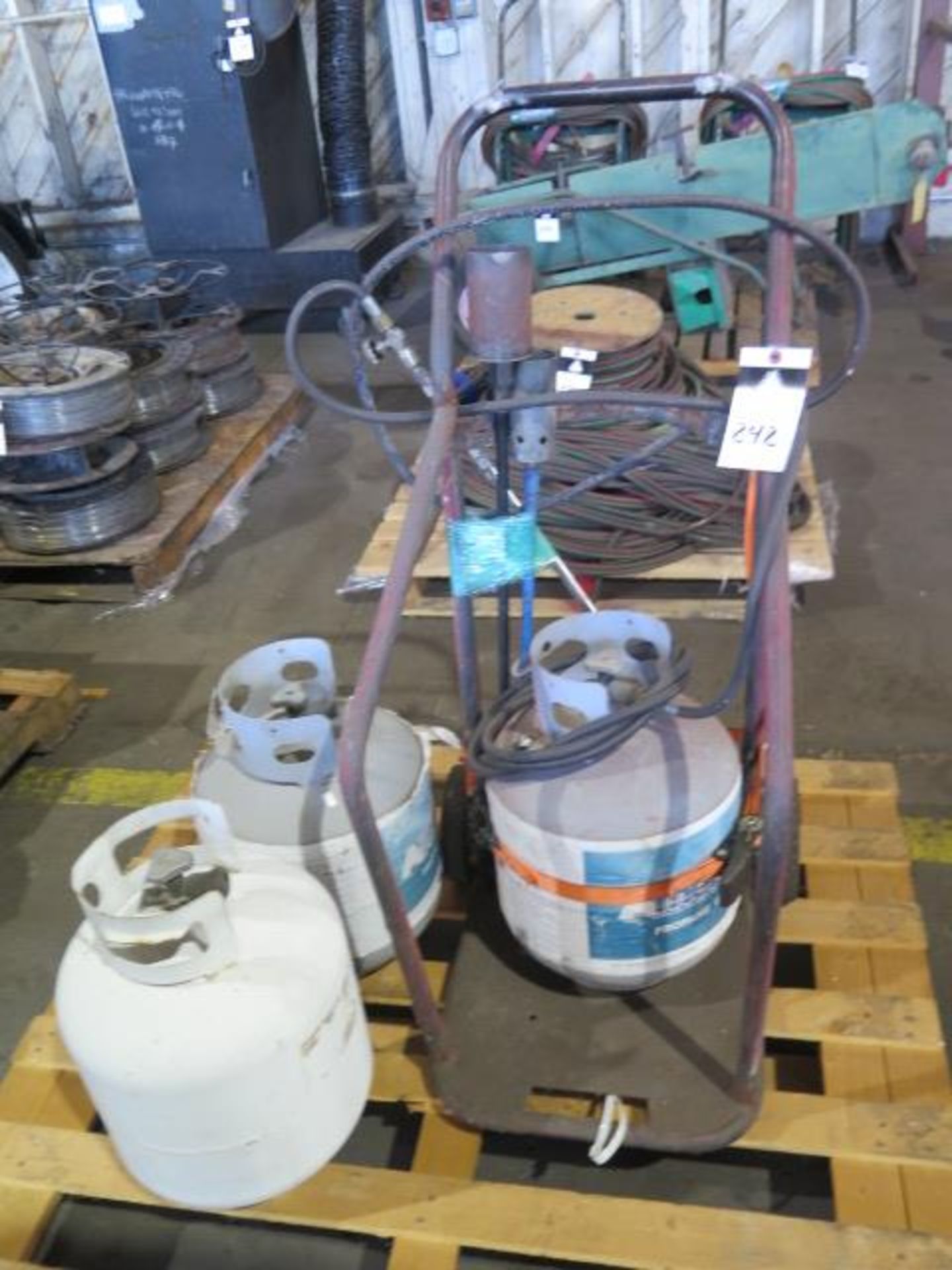 Propane Torch Heaters w/ Tanks and Cart (SOLD AS-IS - NO WARRANTY)