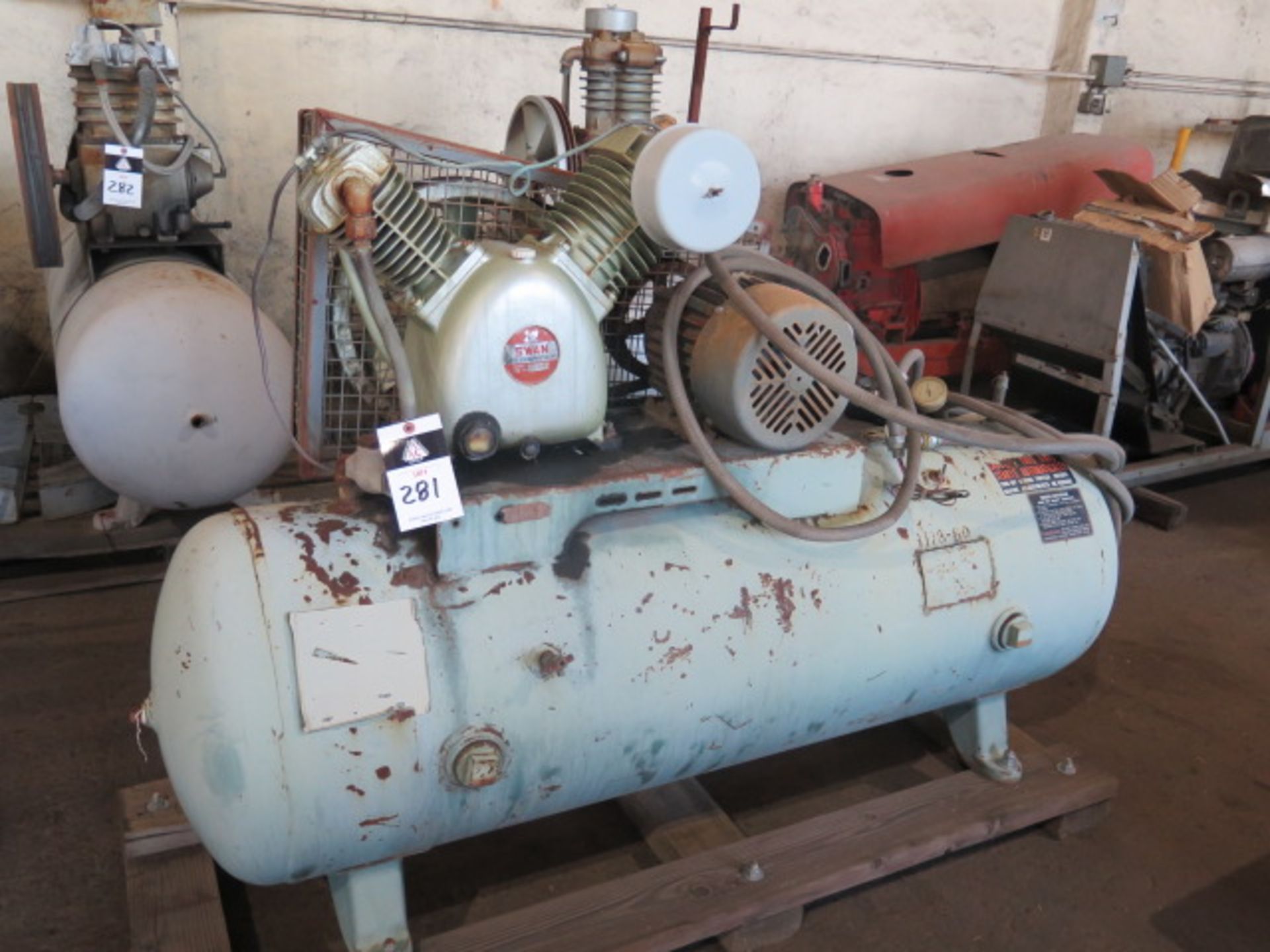 Swan 5Hp Horizontal Air Compressor w/ 2-Stage Pump, 60 Gallon Tank (SOLD AS-IS - NO WARRANTY) - Bild 2 aus 5