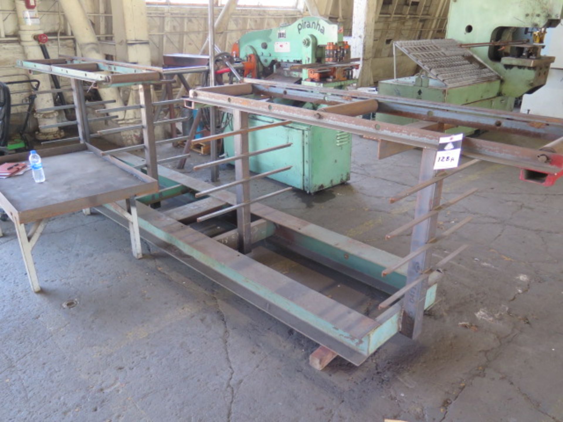 Material Rack and Steel Table (SOLD AS-IS - NO WARRANTY)
