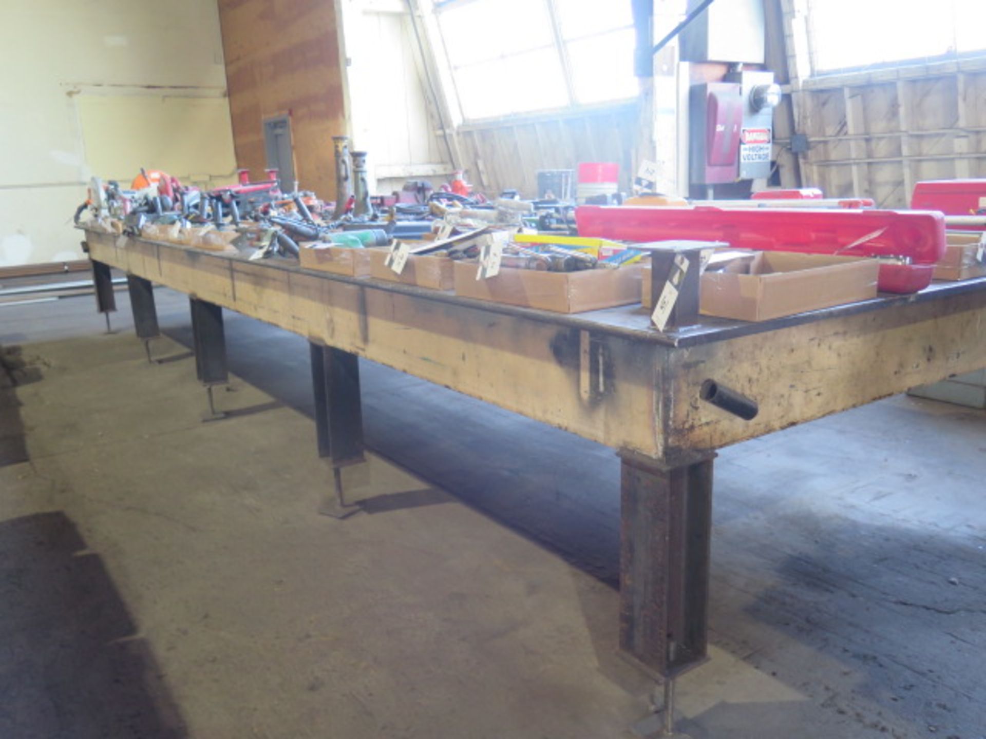 78” x 270” x 1” Steel Welding Table (SOLD AS-IS - NO WARRANTY) - Image 2 of 9