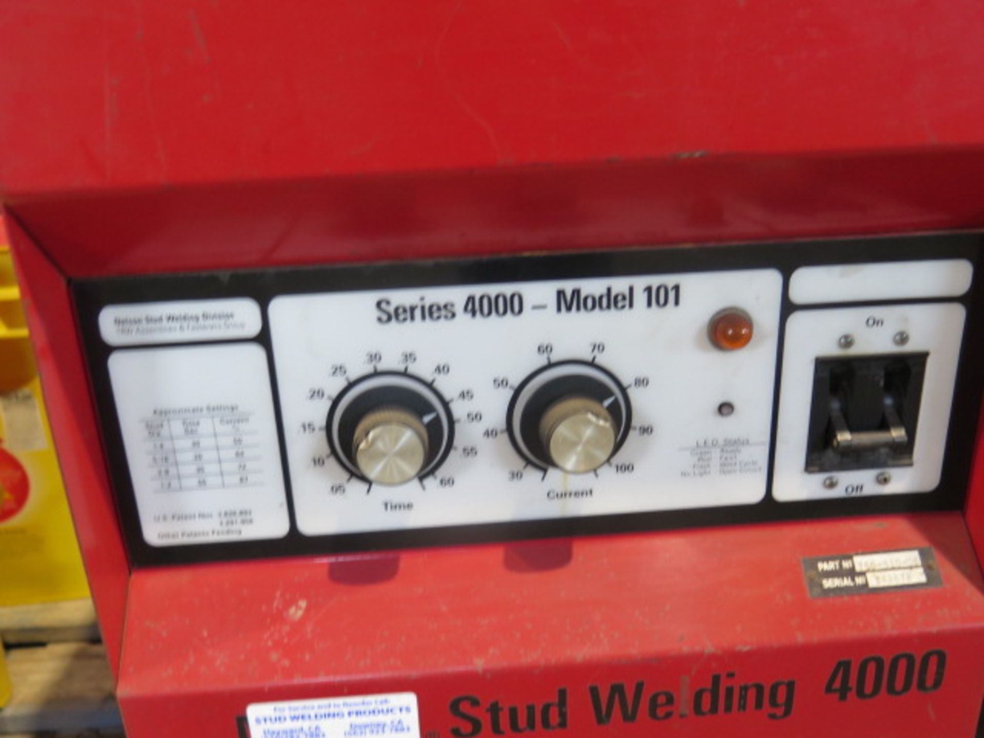 TRW Series 4000 mdl. 101 Stud Welder w/ Gun and Cart (SOLD AS-IS - NO WARRANTY) - Image 6 of 10