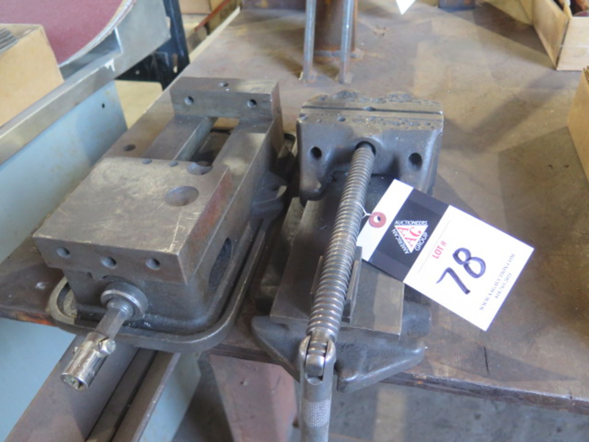 Kurt 5" Angle-Lock Vise and 6" Speed Vise (SOLD AS-IS - NO WARRANTY)