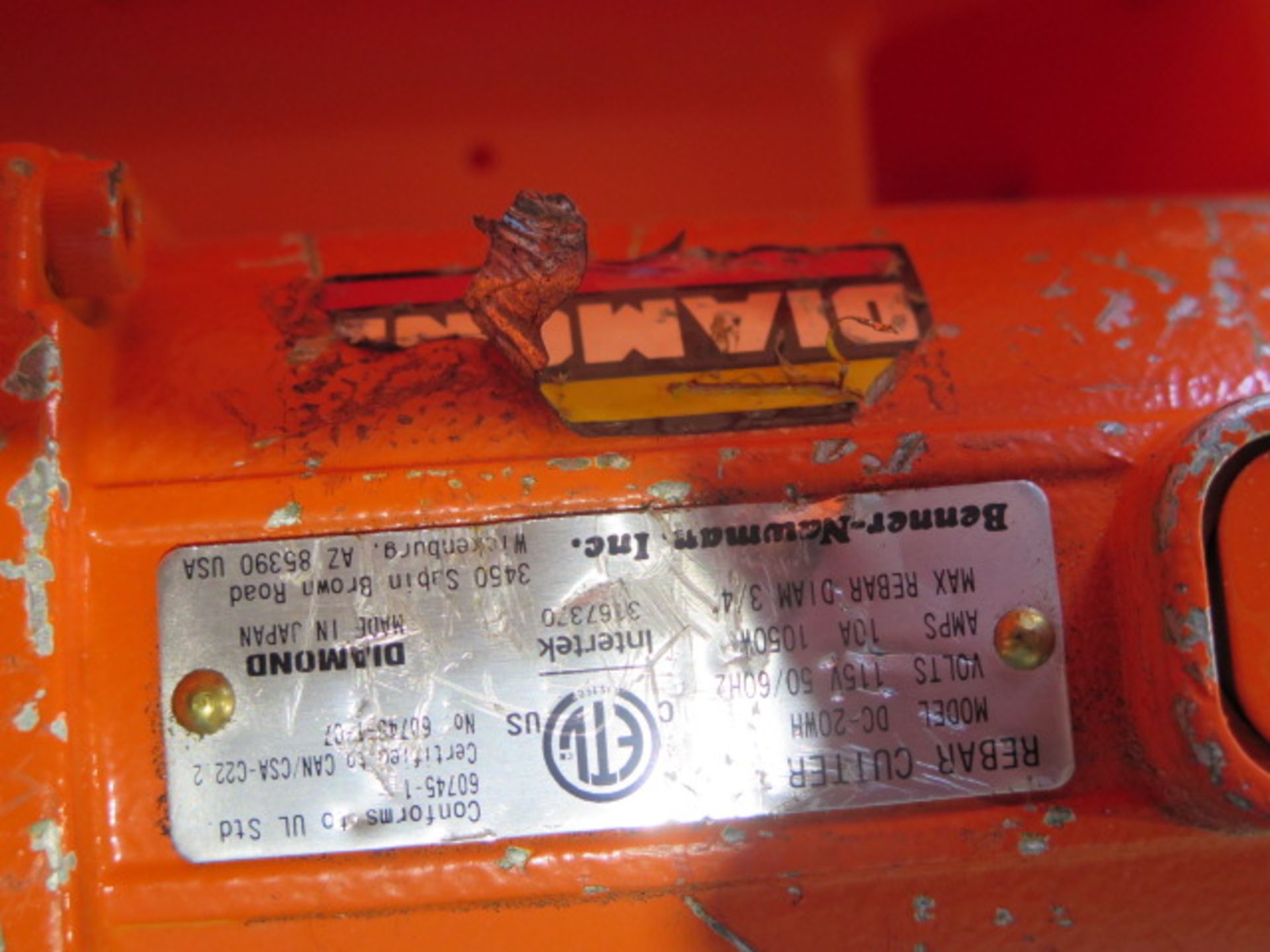 Diamond Rebar Cutter (SOLD AS-IS - NO WARRANTY) - Image 6 of 6