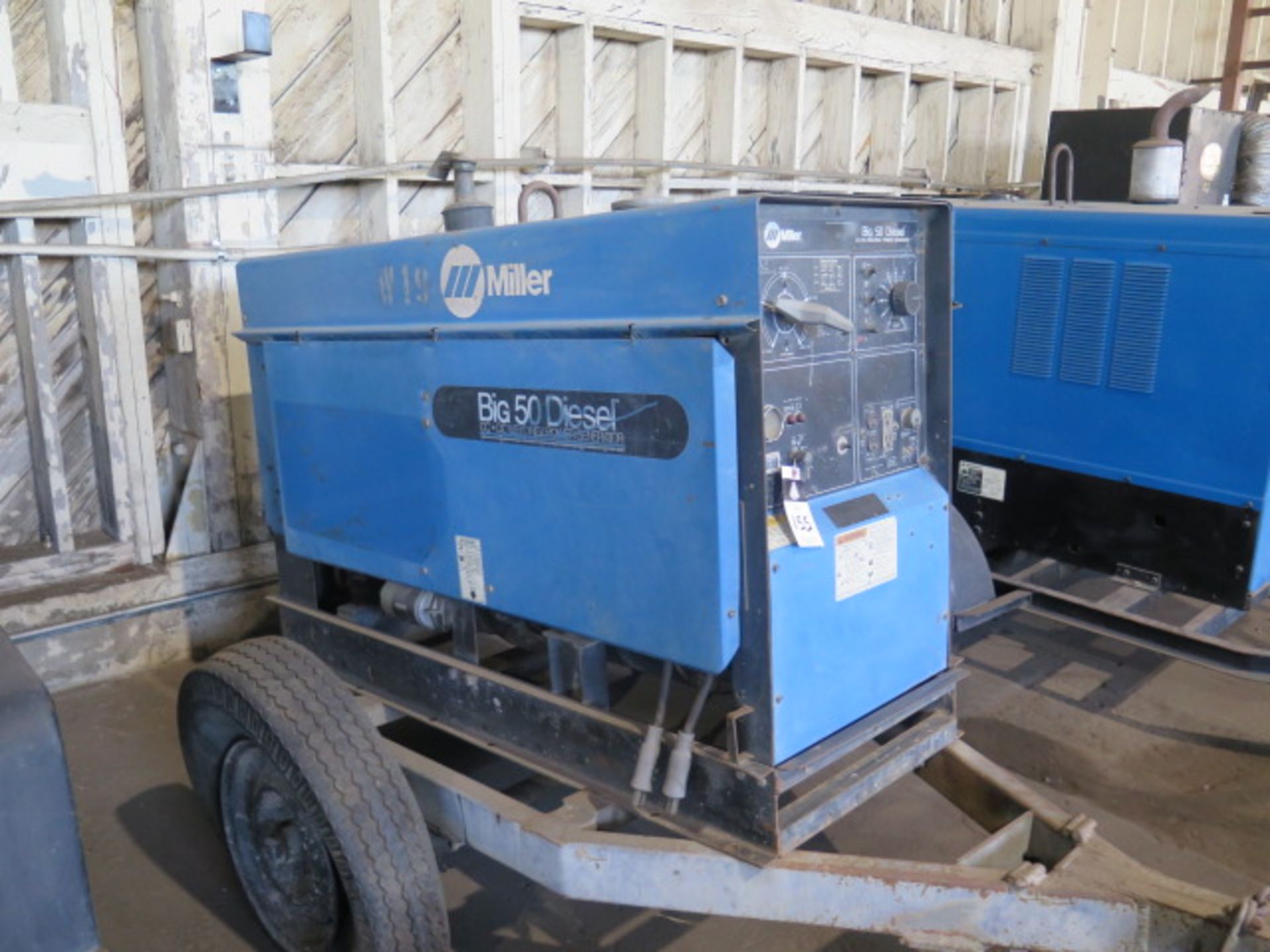 Miller Big 50 Diesel Towable CC-DC Welding Generator w/ Diesel Engine, Electric Start, SOLD AS IS - Image 3 of 10