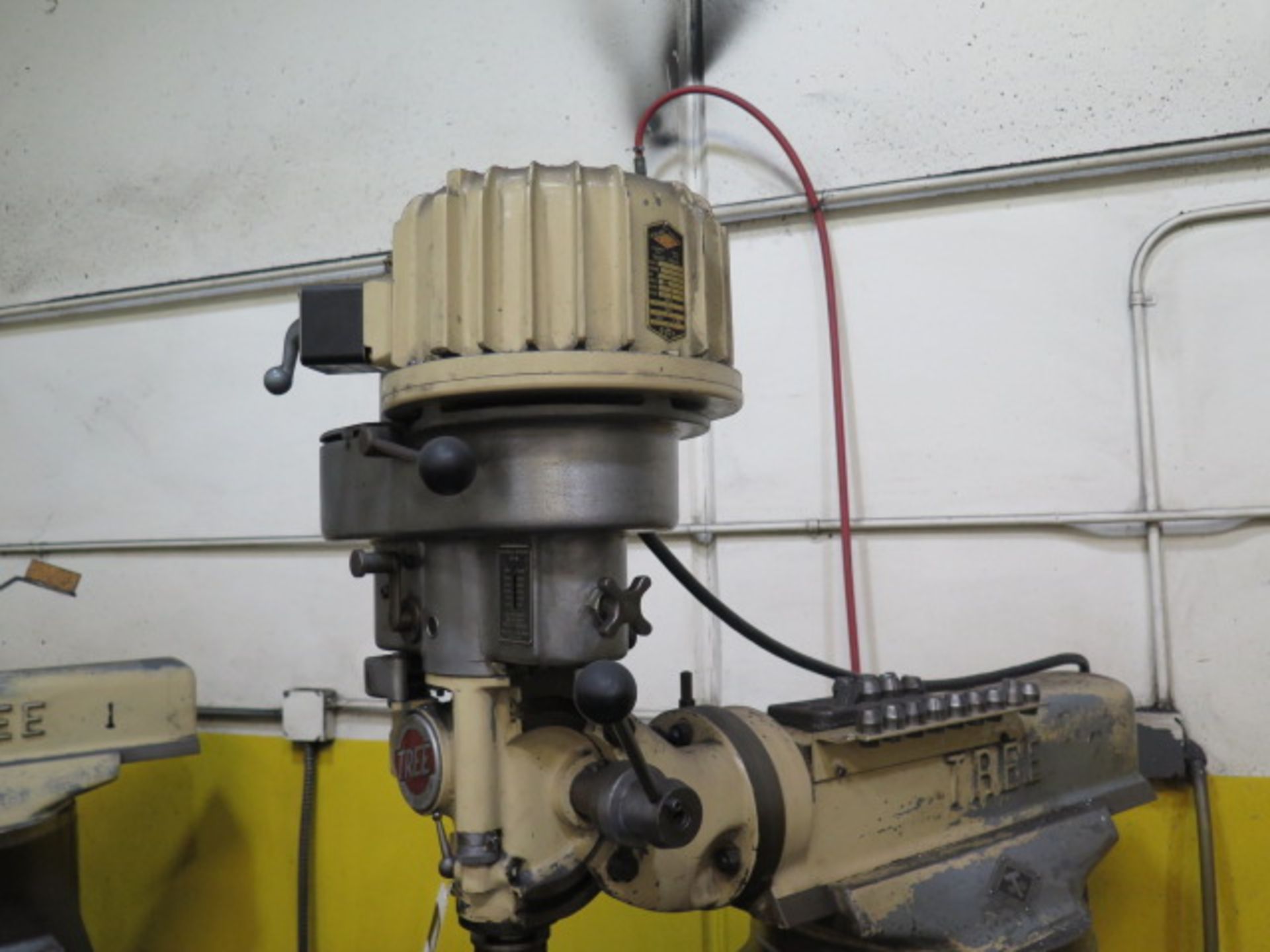 Tree 2UVR Vertical Mill s/n 7989 w/ 60-3300 RPM, Colleted Spindle, PF, 10 ½” x 42” Table, SOLD AS IS - Image 3 of 9
