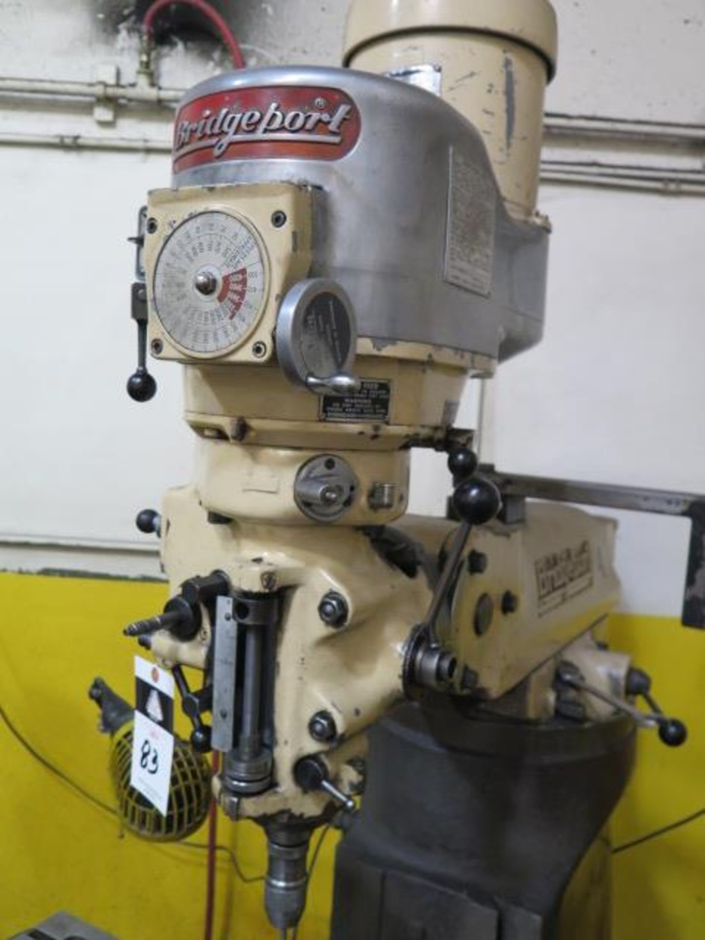 Bridgeport Vertical Mill s/n 126738 w/ Anilam Wizard 211 Prog DRO, 1.5Hp, 60-4200 Dial, SOLD AS IS - Image 4 of 9