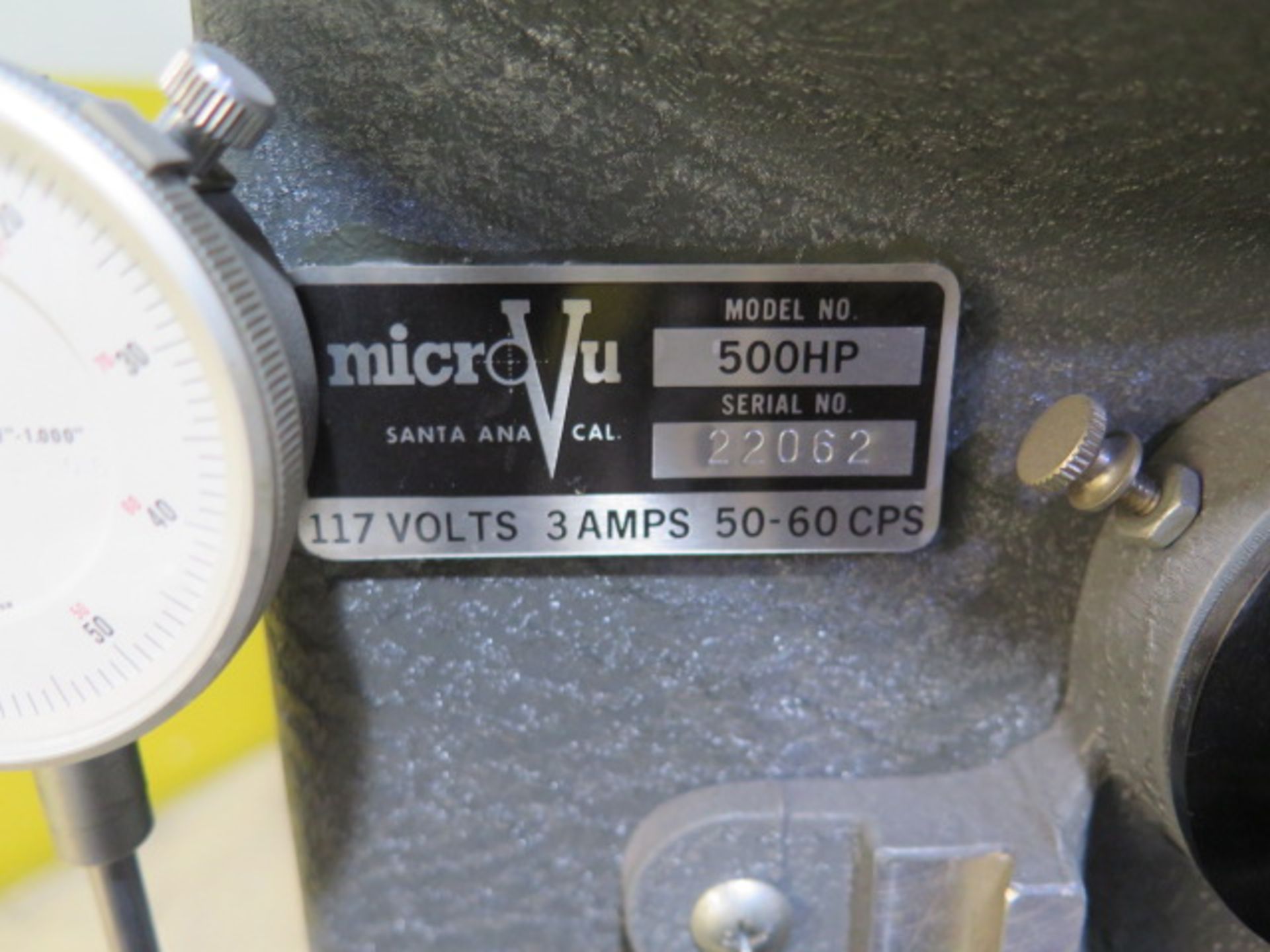 MicroVu 500HP 12” Optical Comparator (SOLD AS-IS - NO WARRANTY) - Image 8 of 8