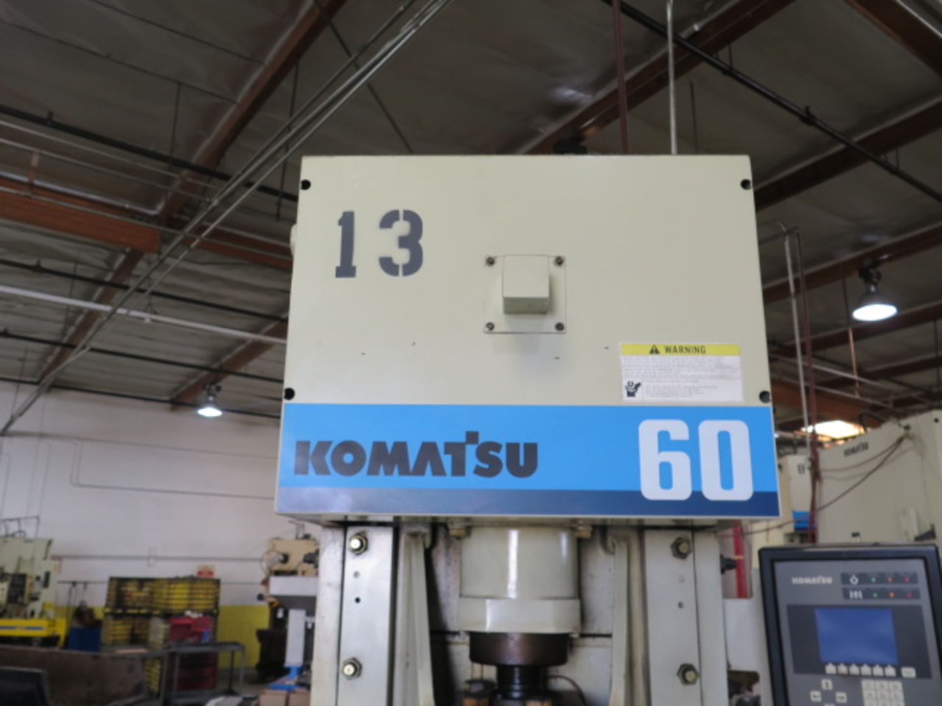 2000 Komatsu OBS 60-33 60 Ton Gap Frame Press s/n 14785 w/ Digital Controls, 75-150 SPM, SOLD AS IS - Image 4 of 17