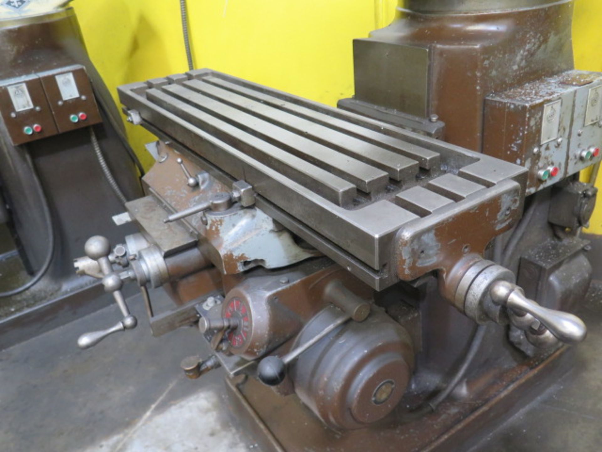 Tree 2UVR Vertical Mill s/n 7989 w/ 60-3300 RPM, Colleted Spindle, PF, 10 ½” x 42” Table, SOLD AS IS - Image 6 of 9