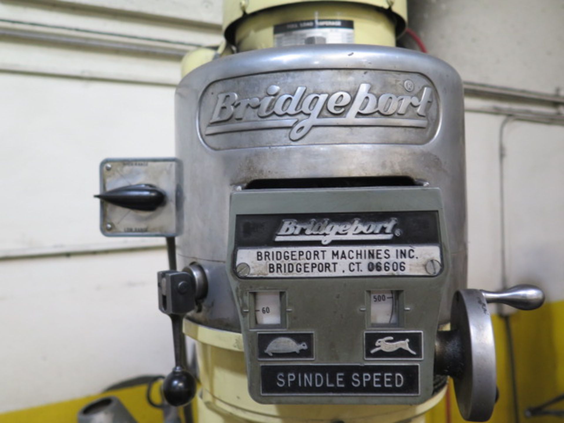 Bridgeport Vertical Mill s/n 264520 w/ 2Hp Motor, 60-4200 Dial Change RPM, Chrome Ways, SOLD AS IS - Image 8 of 8