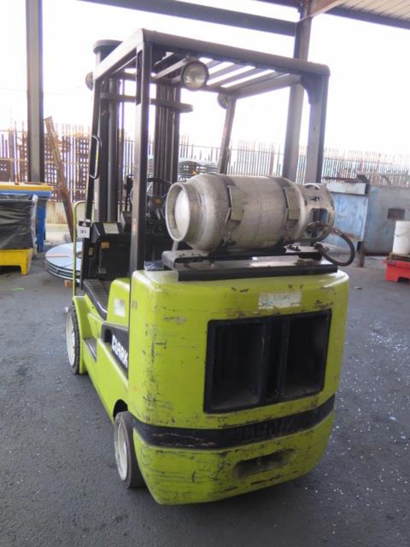 Clark CGC25 4200 Lb LPG Forklift s/n C365L-1170-9404 w/ 3-Stage Mast, 217” Lift Height, SOLD AS IS - Image 2 of 16