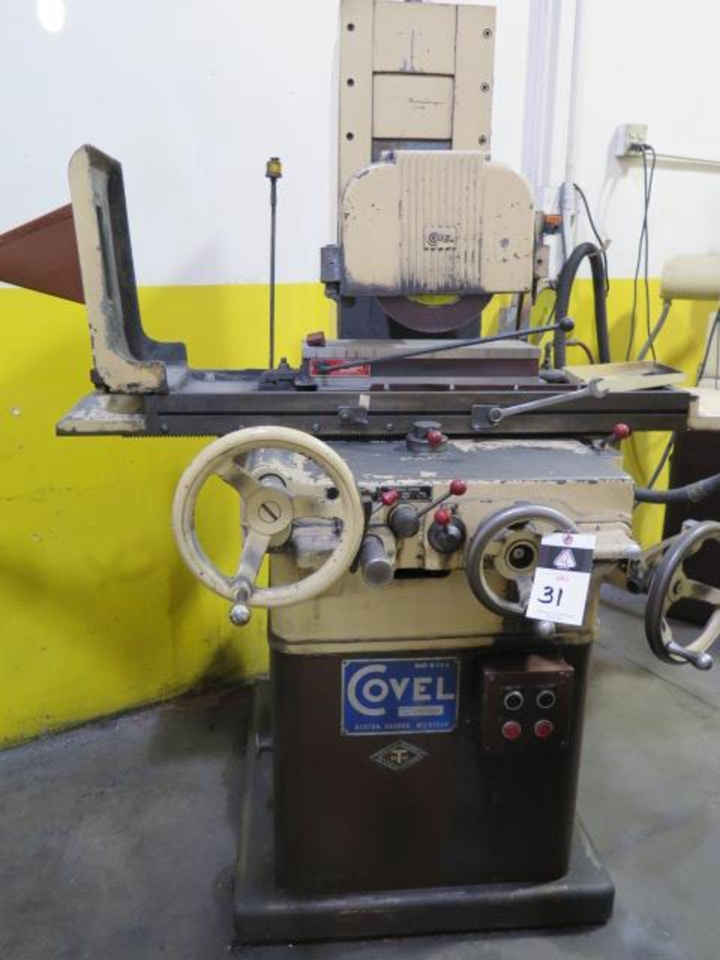 Covel 6” x 18” Automatic Surface Grinder s/n 17H-5315 w/ Suburban 6” x 18” Magnetic Chuck,SOLD AS IS