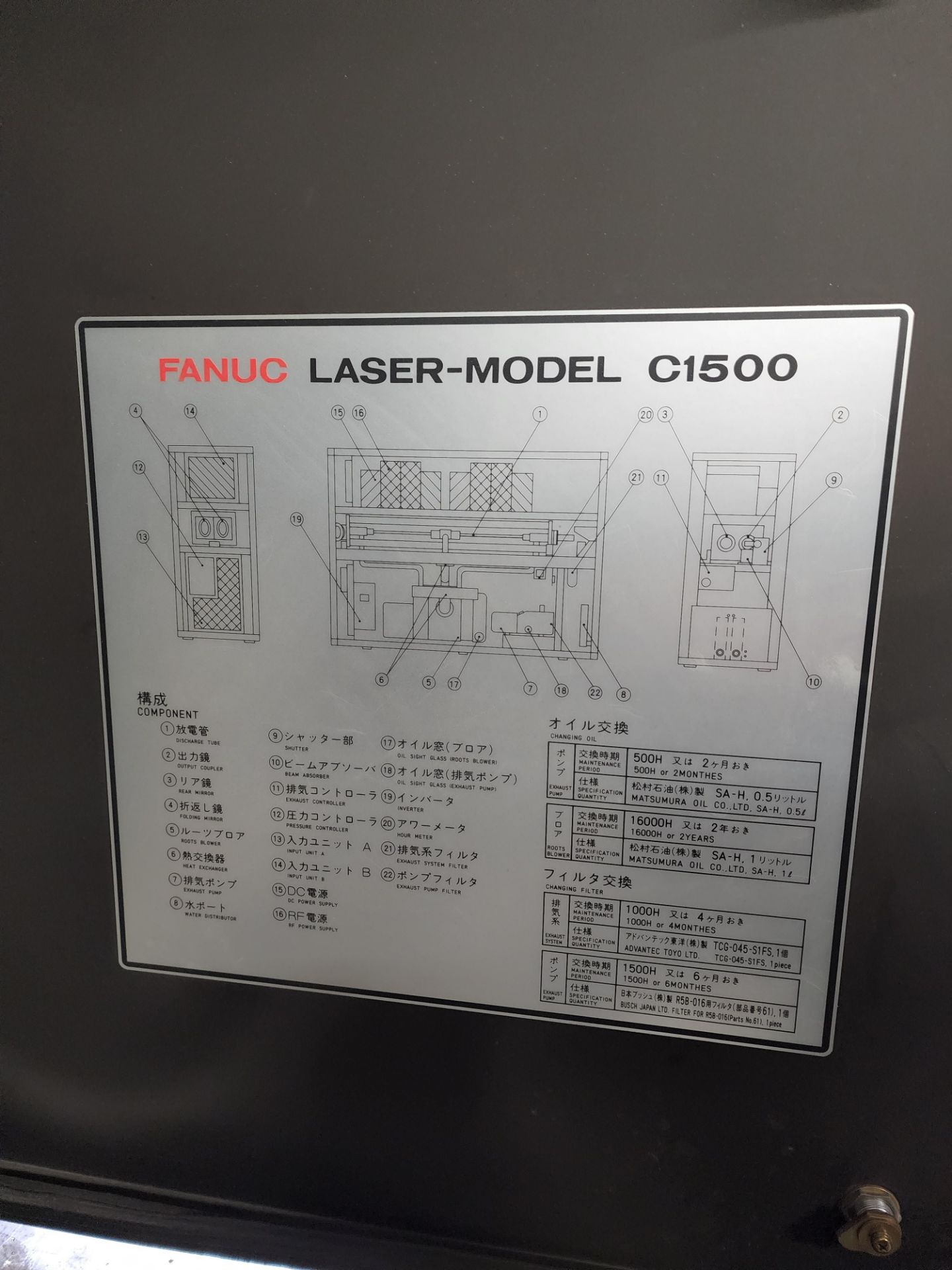 1994 Amada APPELIO II 357 CNC Laser /Turret Punch w/04P-C Controls, Loc: Palm Springs CA, SOLD AS IS - Image 16 of 16