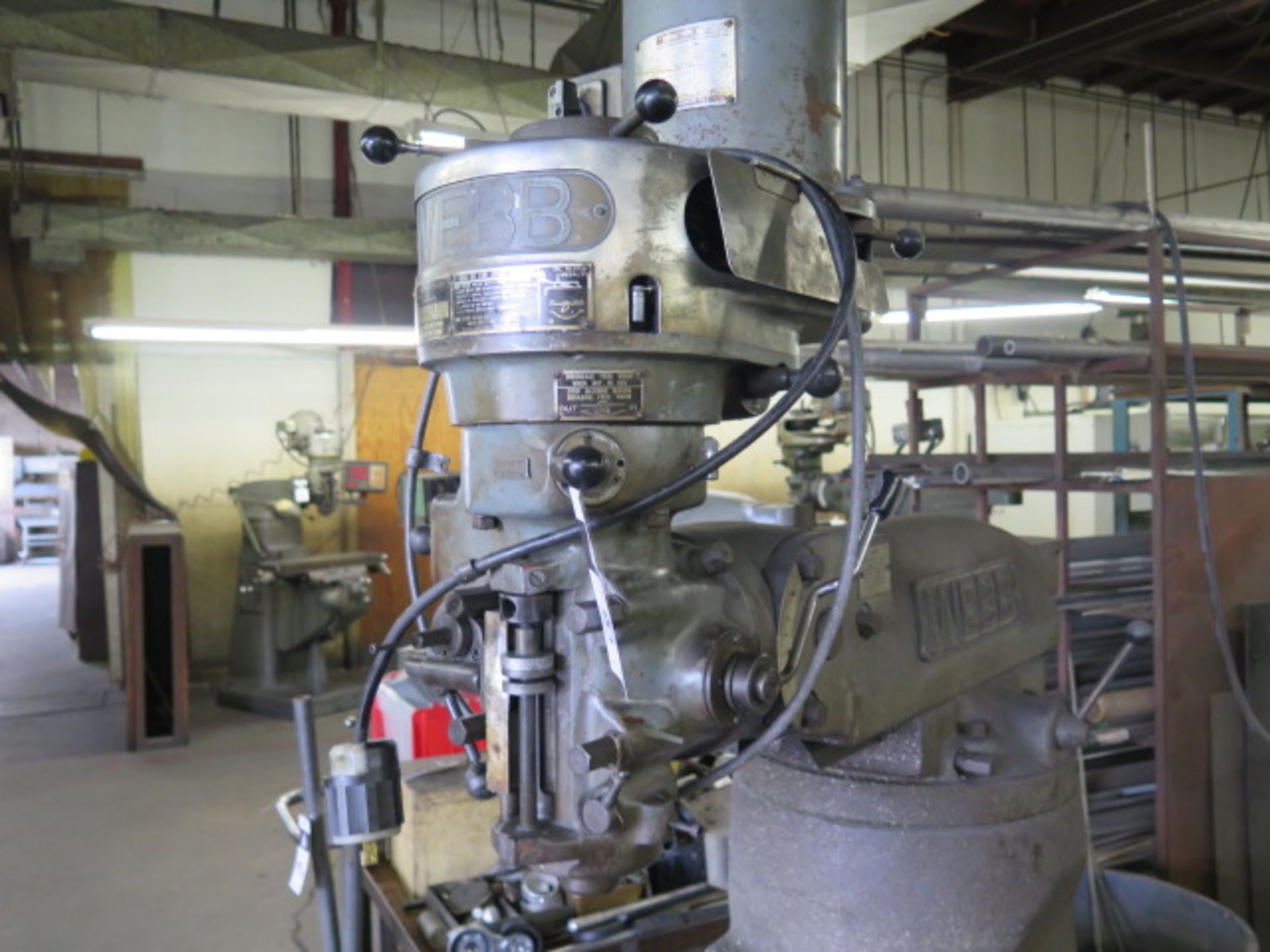 Webb Vertical Mill w/ 1Hp Motor, 80-2720 RPM, Power Feed, 9” x 47” Table (SOLD AS-IS - NO WARRANTY) - Image 3 of 7