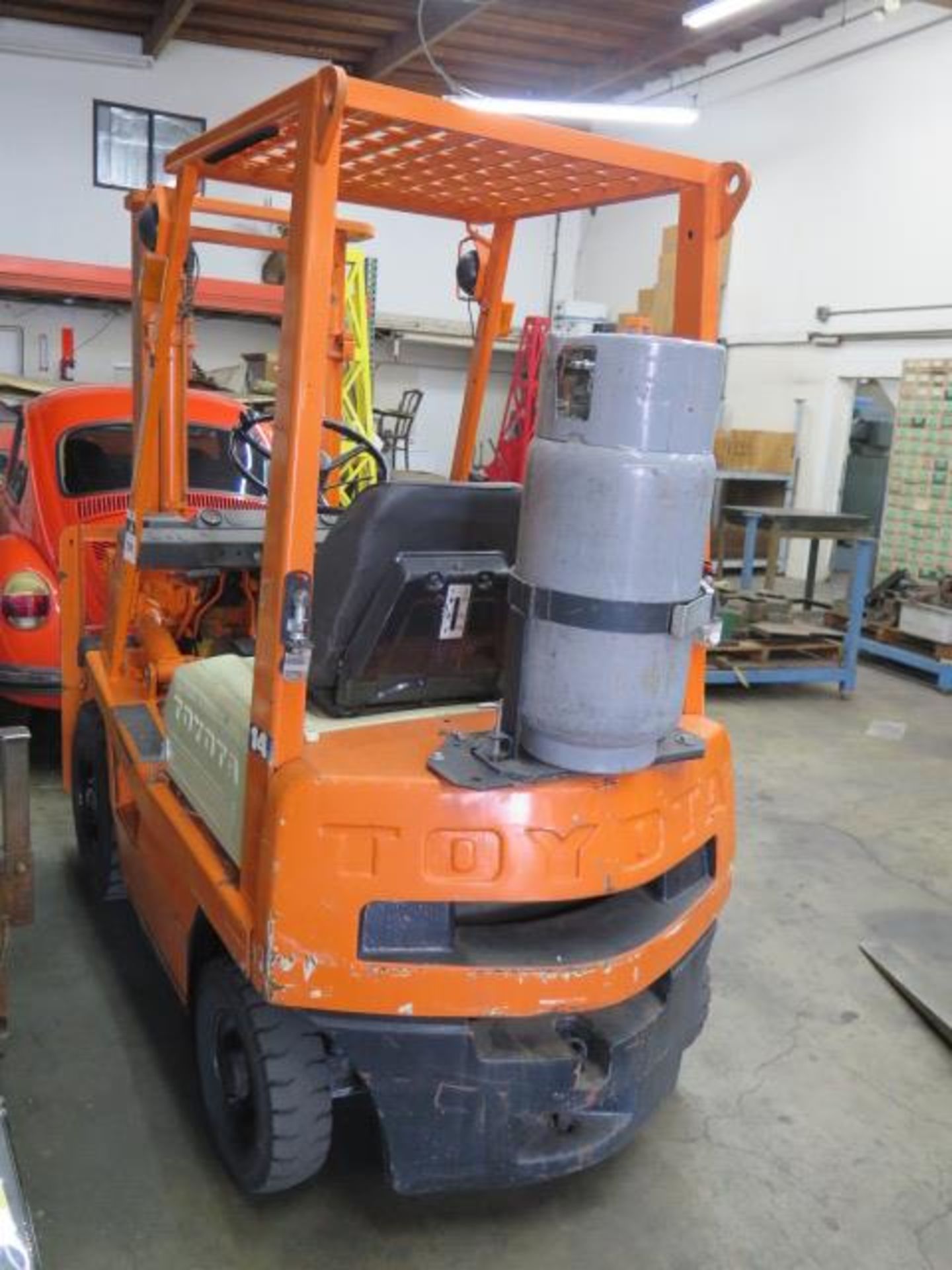 Toyota 4GL14 2500 Lb Cap LPG Forklift w/ 2-Stage Mast, 118” Lift Height, Solid Yard Tires SOLD AS IS - Image 3 of 9