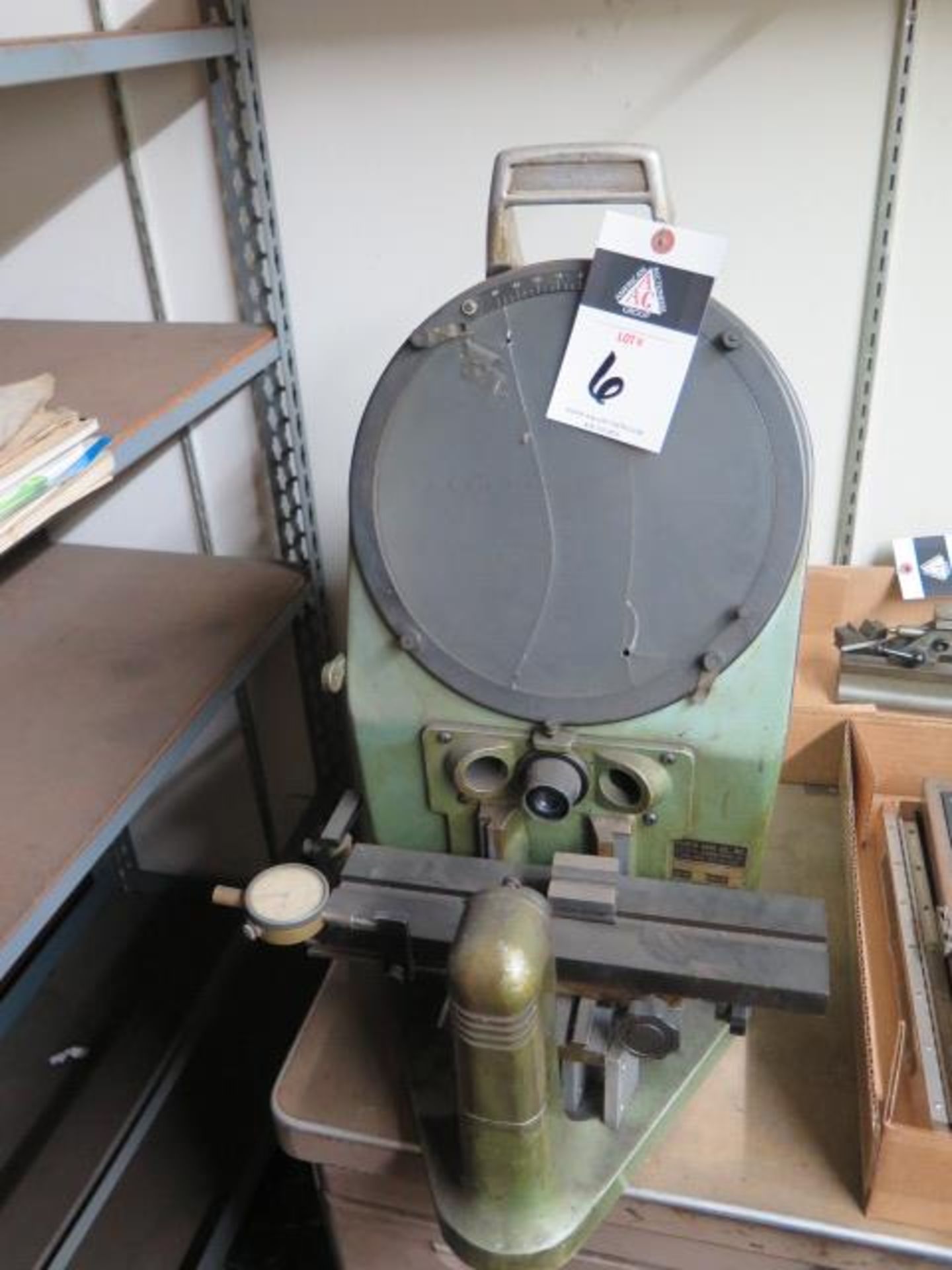 Pacific Gage mdl. 100 9" Optical Comparator (BROKEN LENS) (SOLD AS-IS - NO WARRANTY)