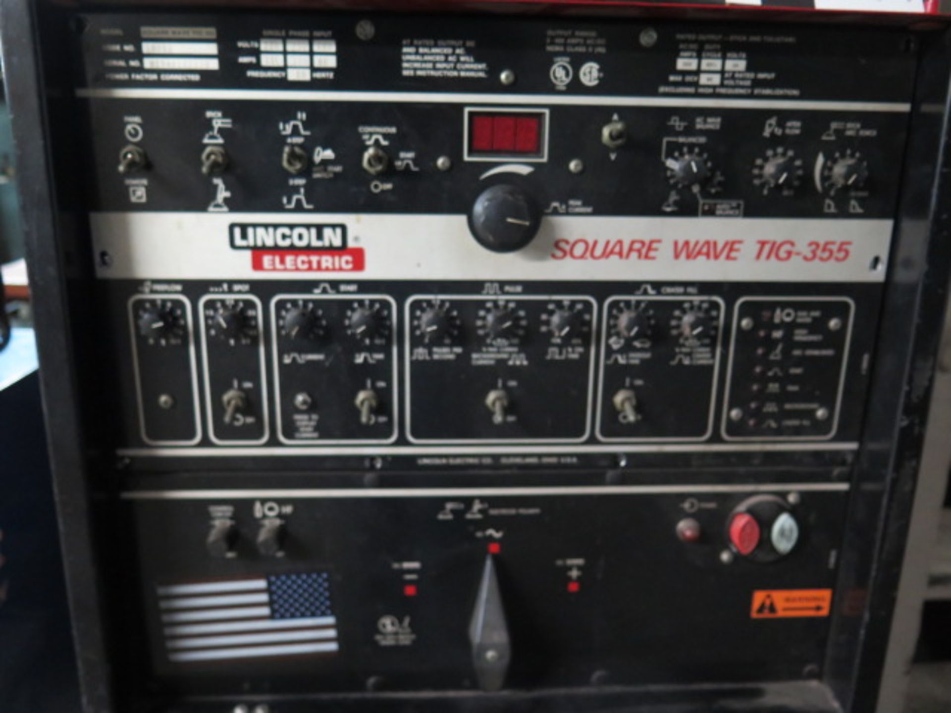 Lincoln Square Wave TIG-355 Squasre Wave AC/DC TIG and Stick Welding Power Source (SOLD AS-IS - NO - Image 7 of 9