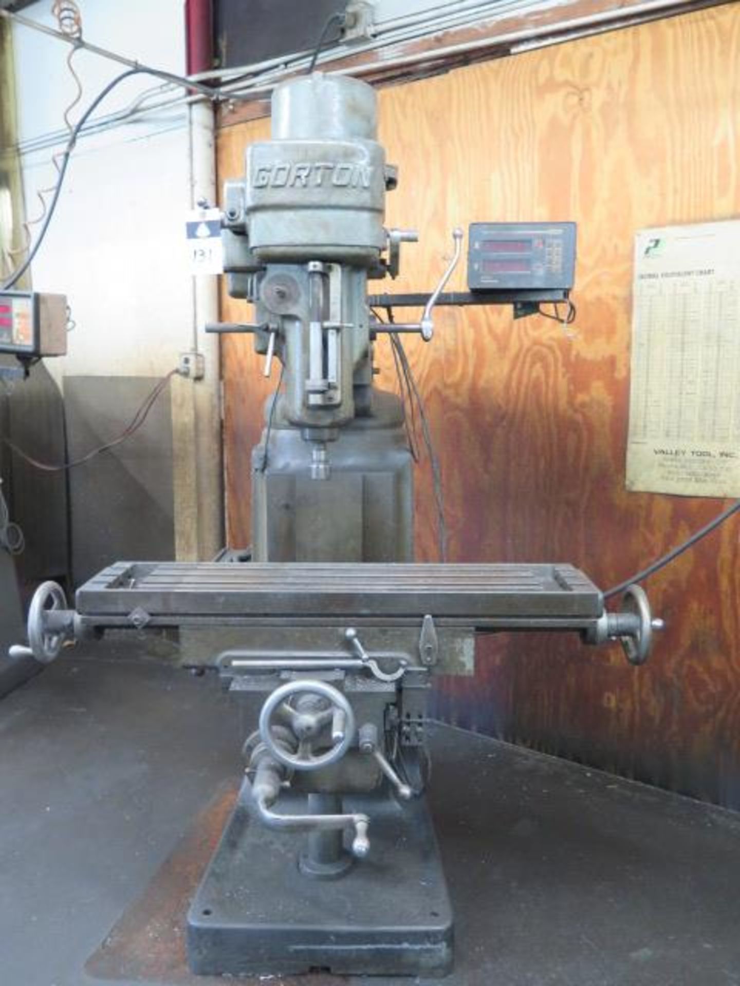 Gorton 1-22 “Master Mill” Vertical Mill w/ Power Feed. 10” x 42” Table (SOLD AS-IS - NO WARRANTY)