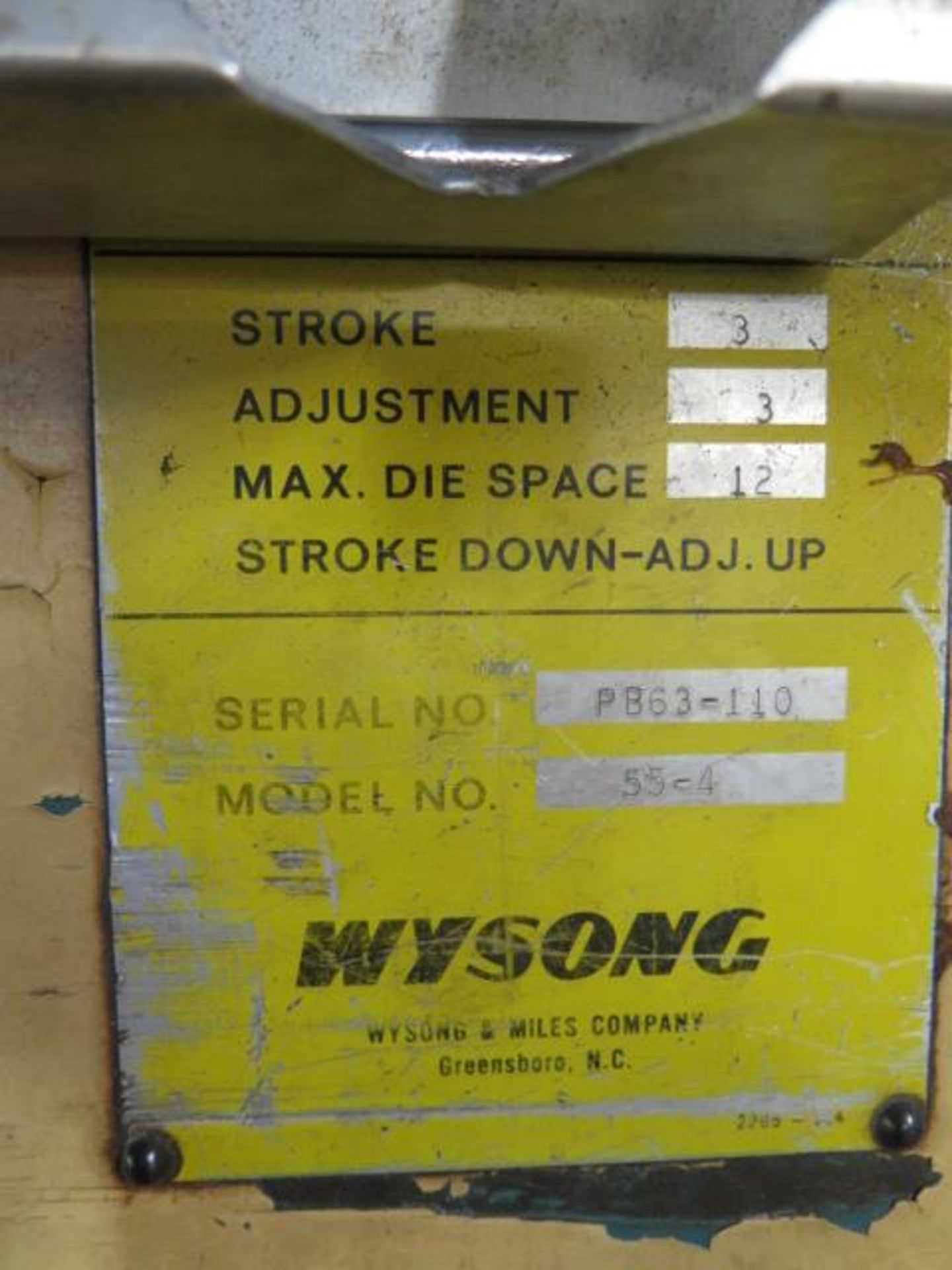 Wysong mdl. 55-4 55 Ton x 6’ CNC Press Brake w/ Dynabend 1 Controls and Back Gaging, SOLD AS IS - Image 17 of 17