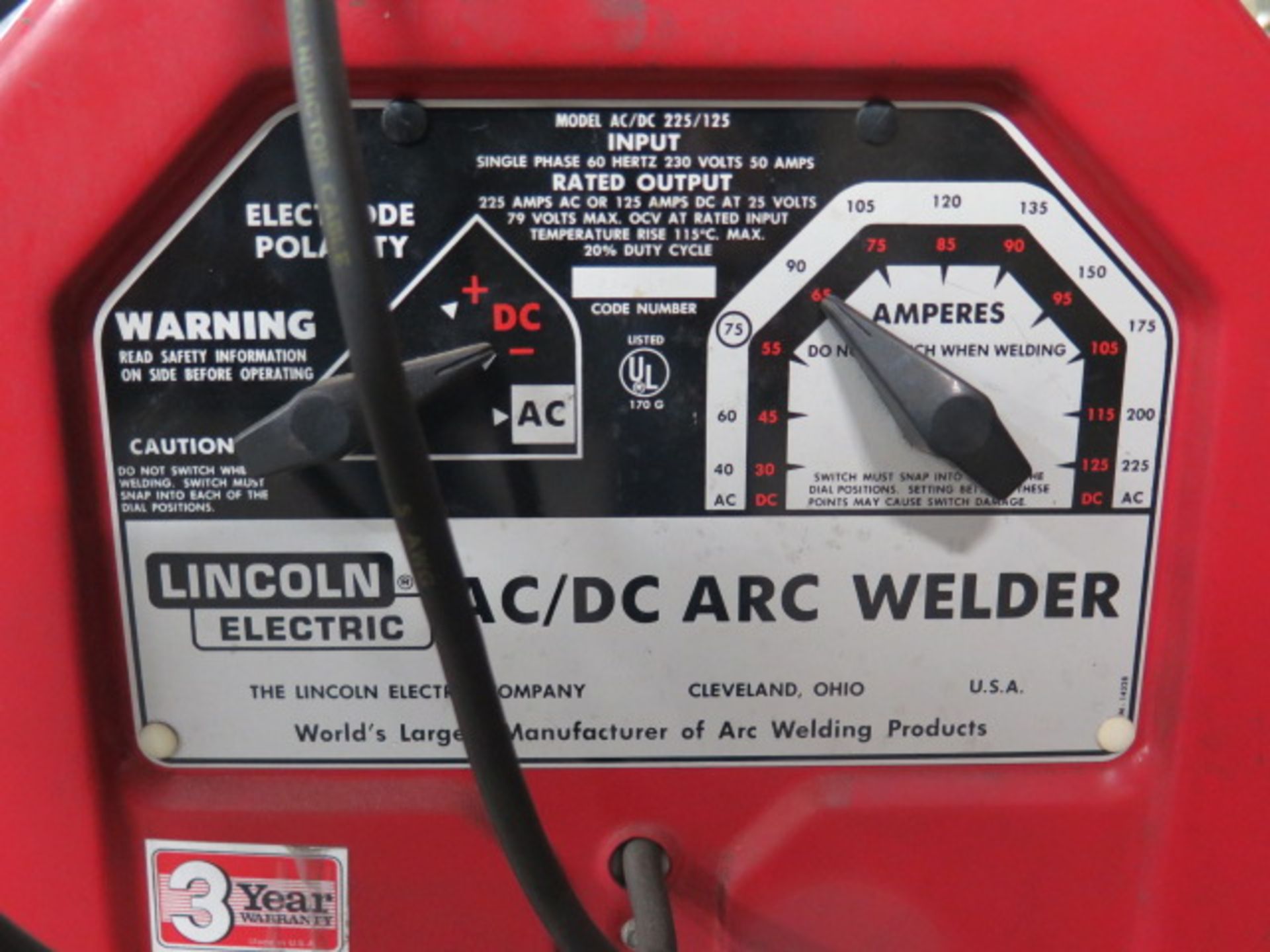 Lincoln AC/DC Arc Welder (SOLD AS-IS - NO WARRANTY) - Image 5 of 5