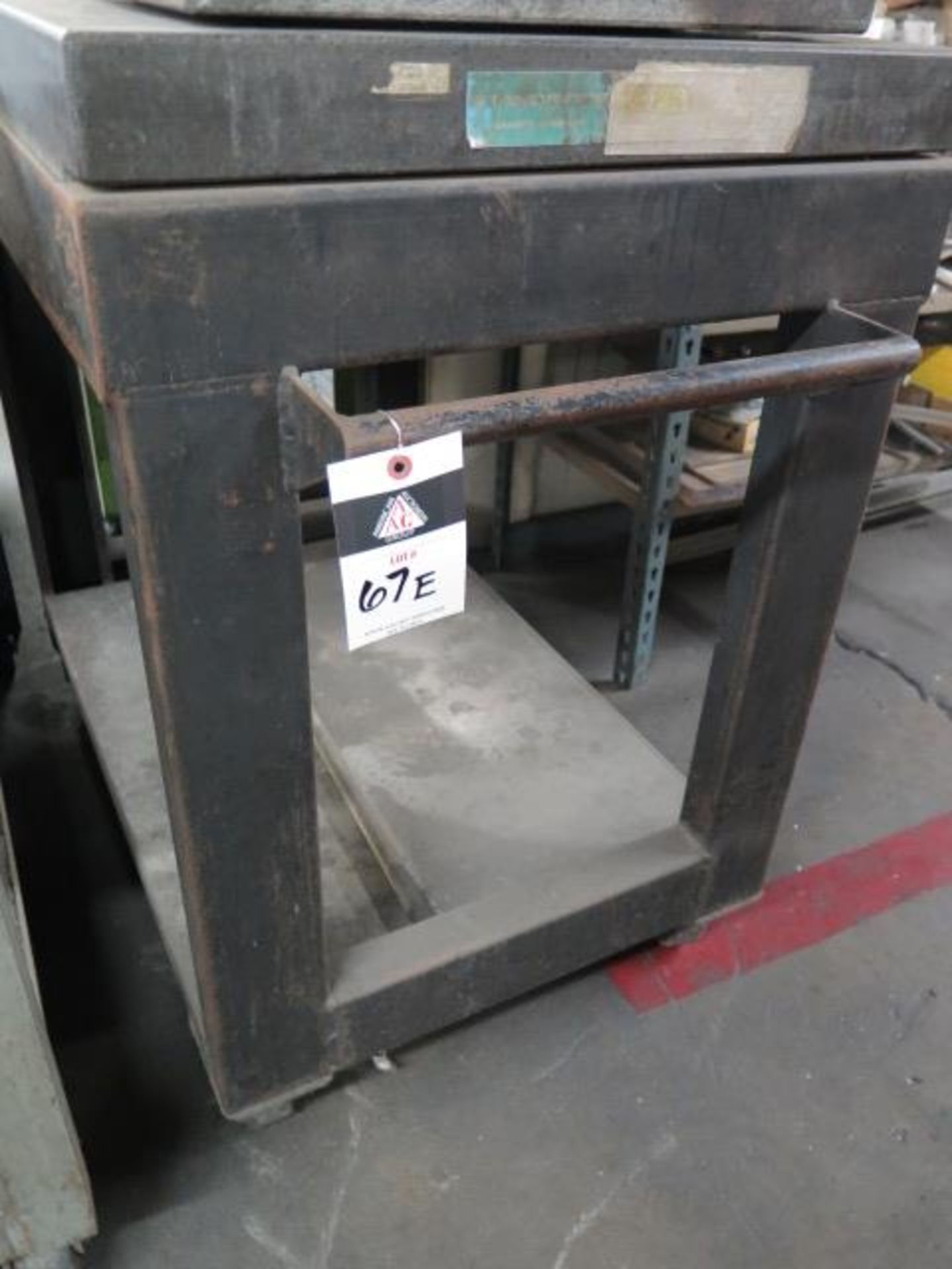 Standridge 25" x 36" x 5" 2-Ledge Granite Surface Plate w/ Rolling Stand (SOLD AS-IS - NO WARRANTY)