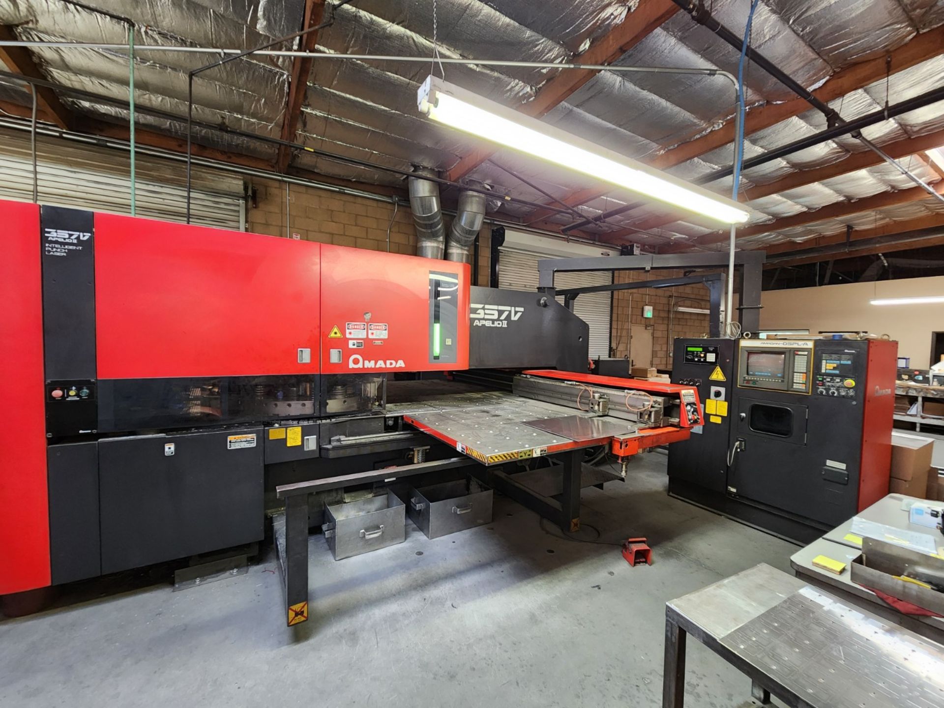 1994 Amada APPELIO II 357 CNC Laser /Turret Punch w/04P-C Controls, Loc: Palm Springs CA, SOLD AS IS